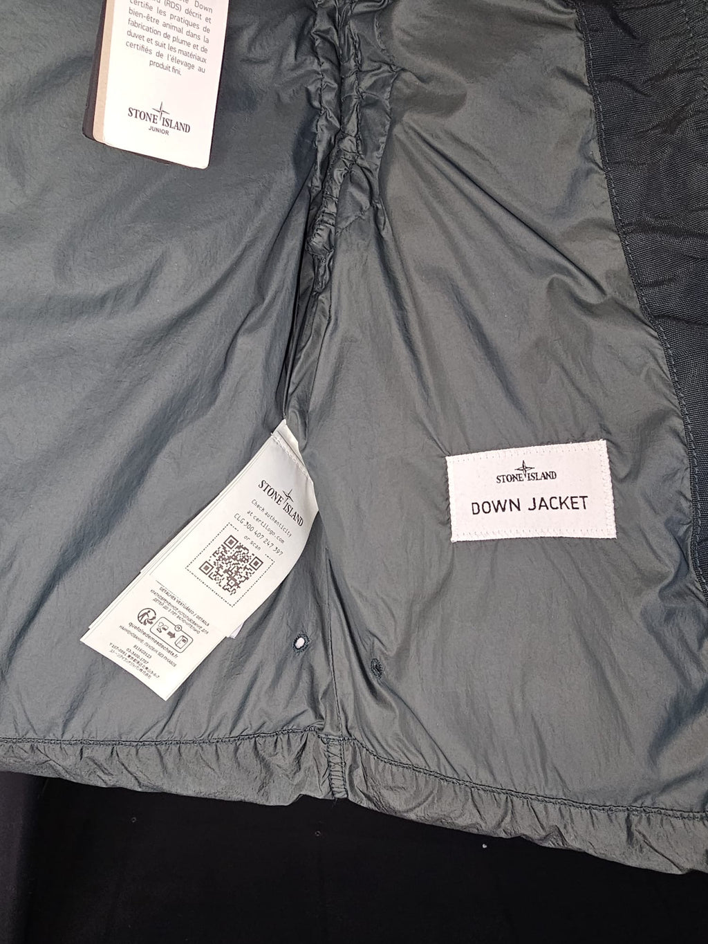 Stone Island Junior Down Gilet with Foldable Hood