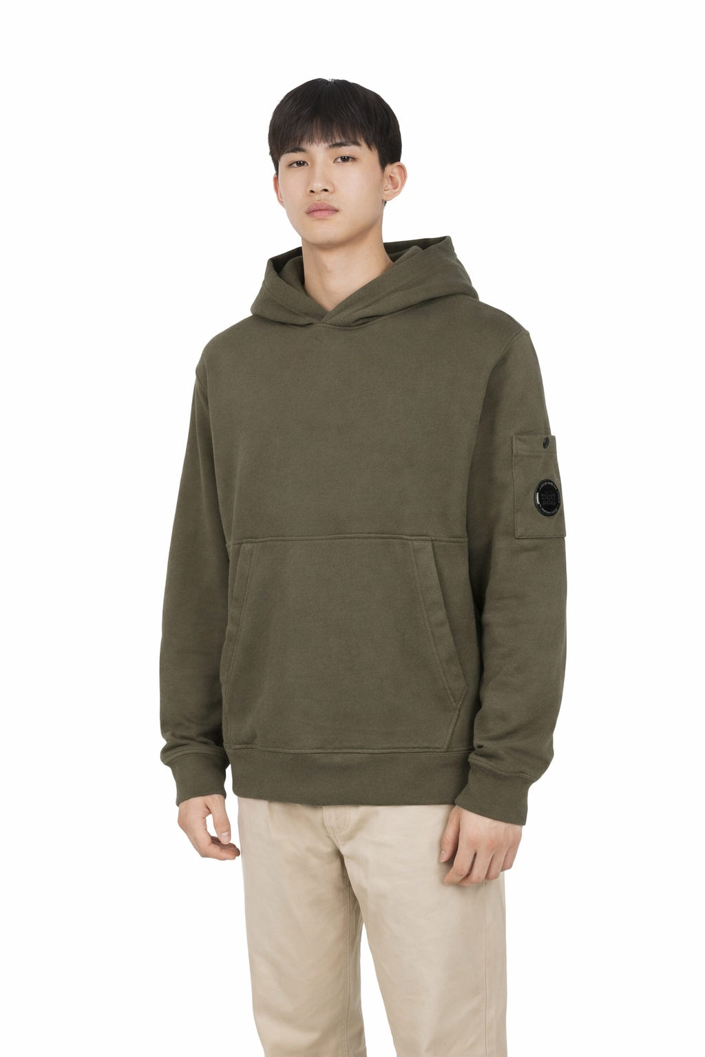 CP COMPANY RESIST DYED COTTON LENS OVERHEAD HOODIE