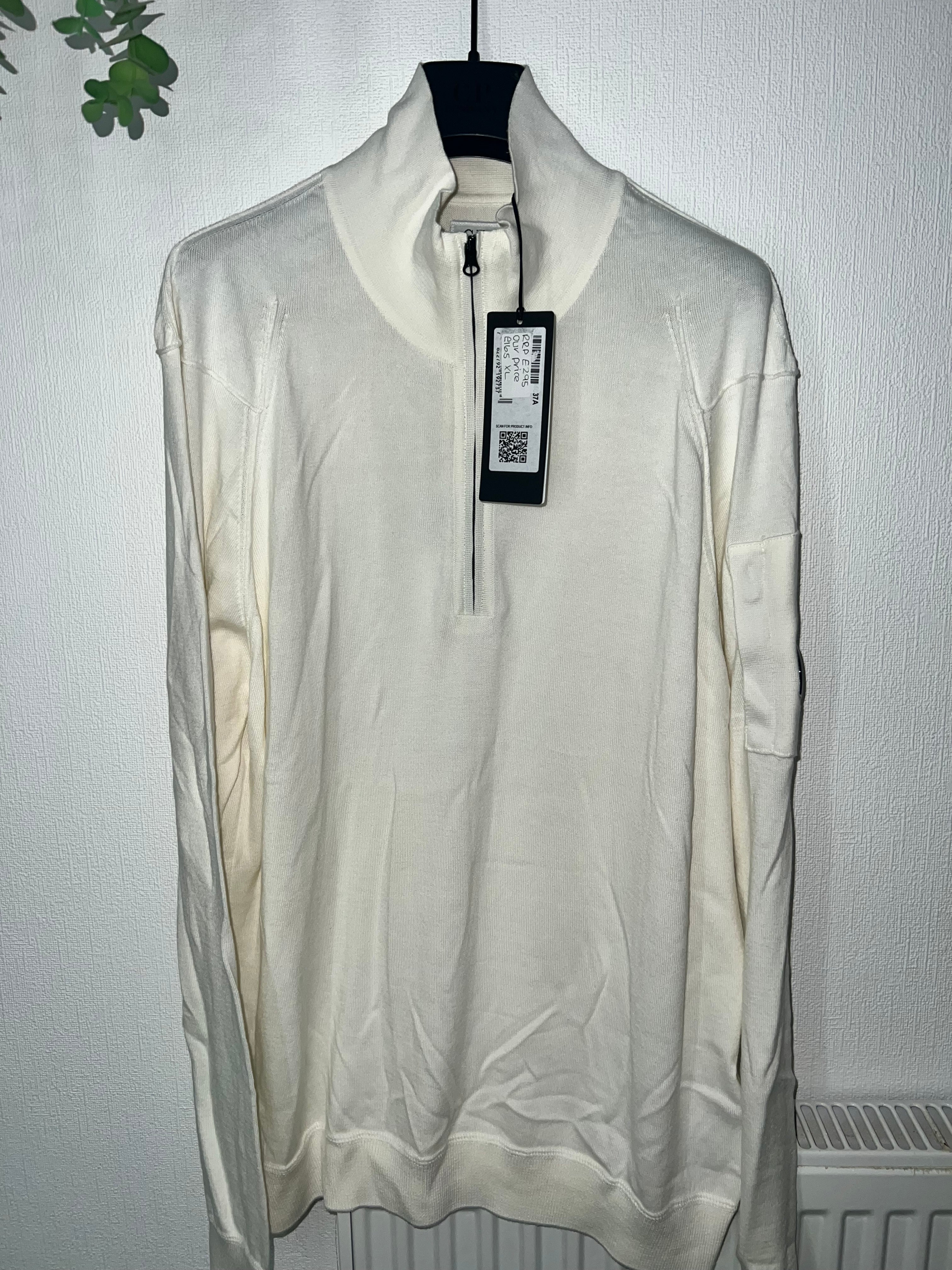 CP Company Quarter Zip Fine Knit Top