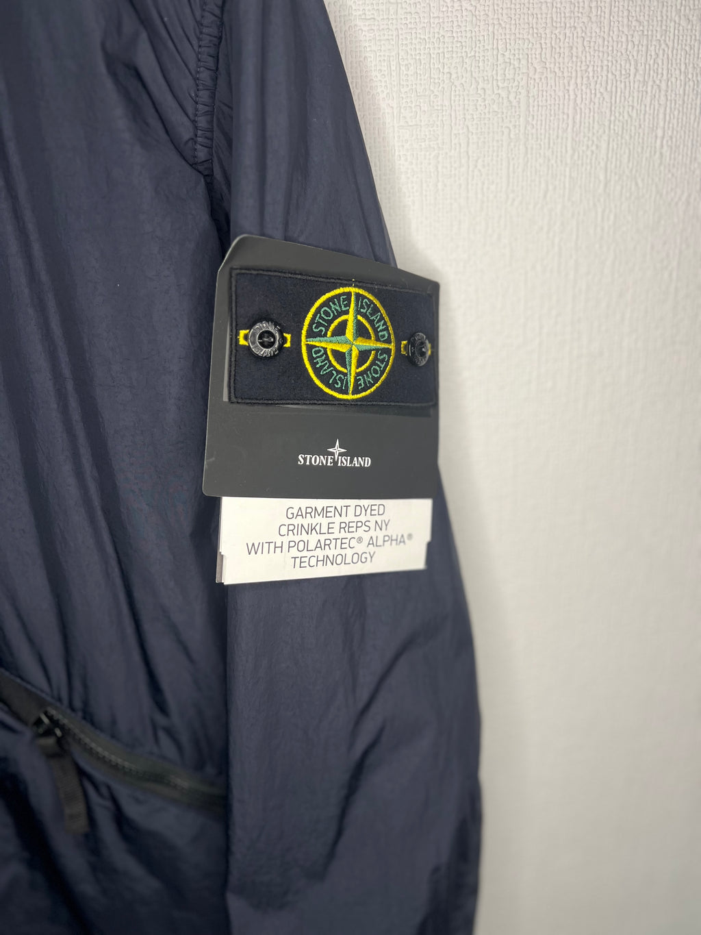 Stone Island 
Garment Dyed Crinkle Reps NY with Polartec Alpha Technology jacket