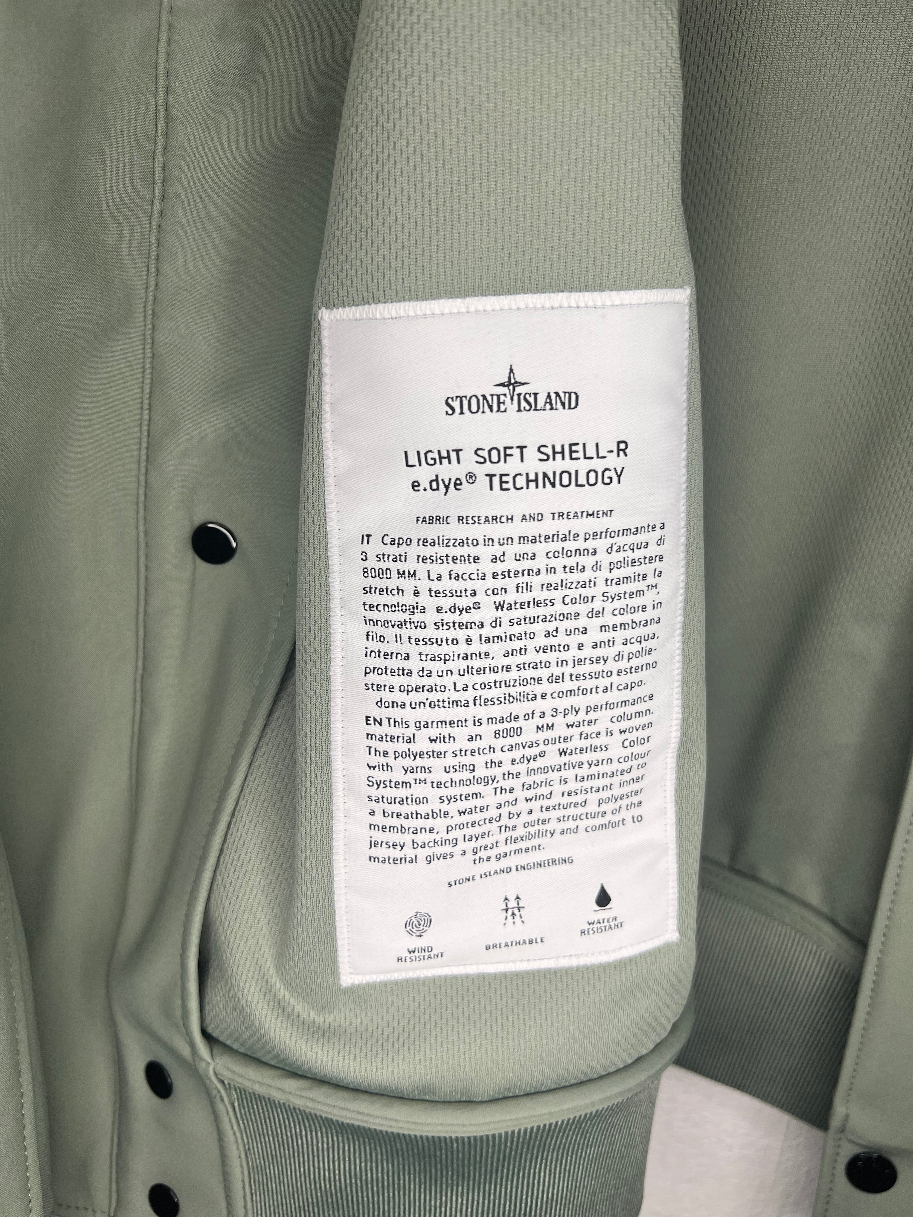 Stone Island Hooded Jacket with Snap Button Closure