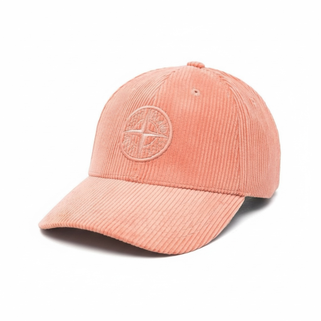 Stone Island - Cotton Pink Corduroy Baseball Cap