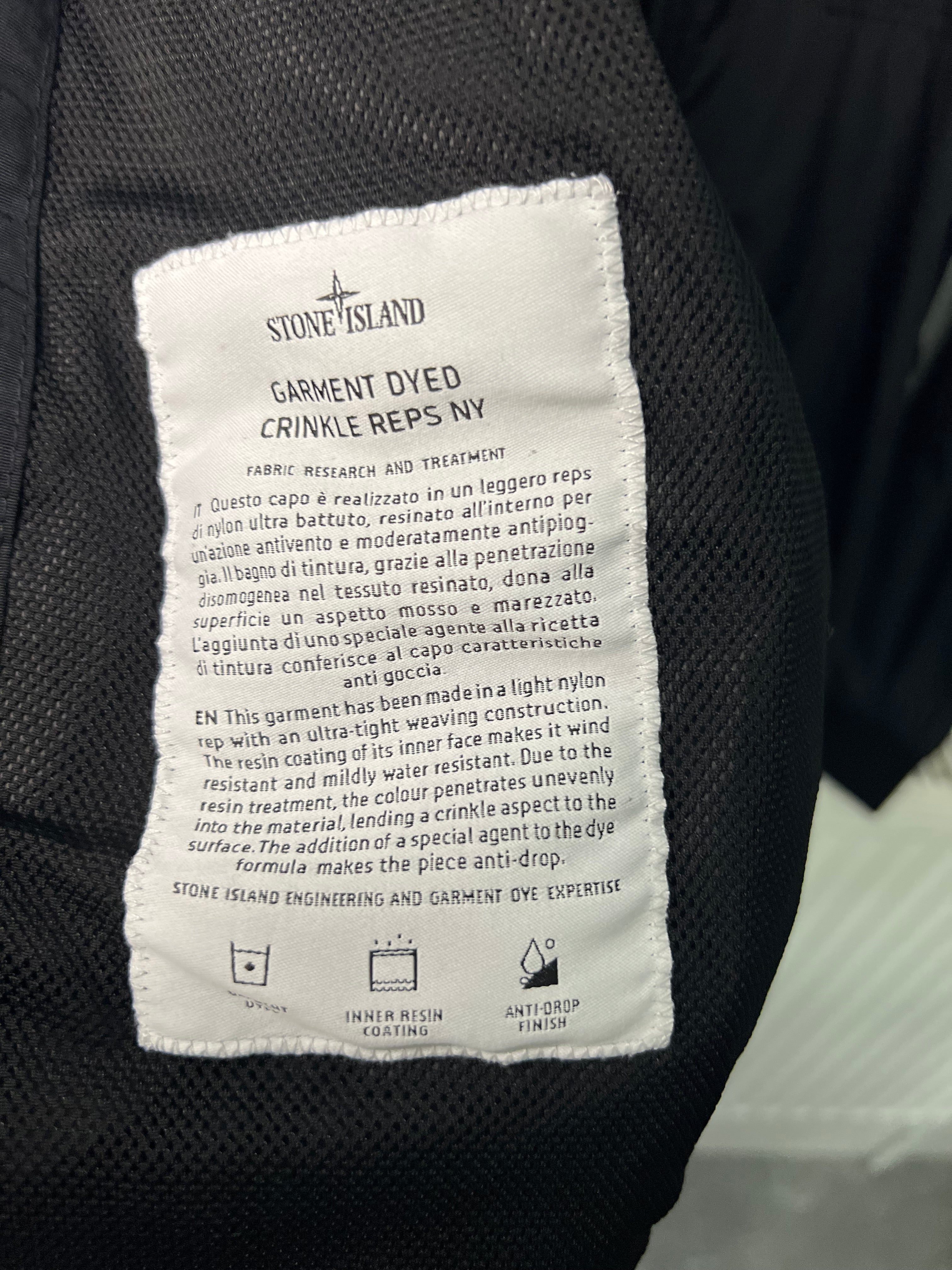 Stone Island 
Garment Dyed Crinkle Reps NY Jacket