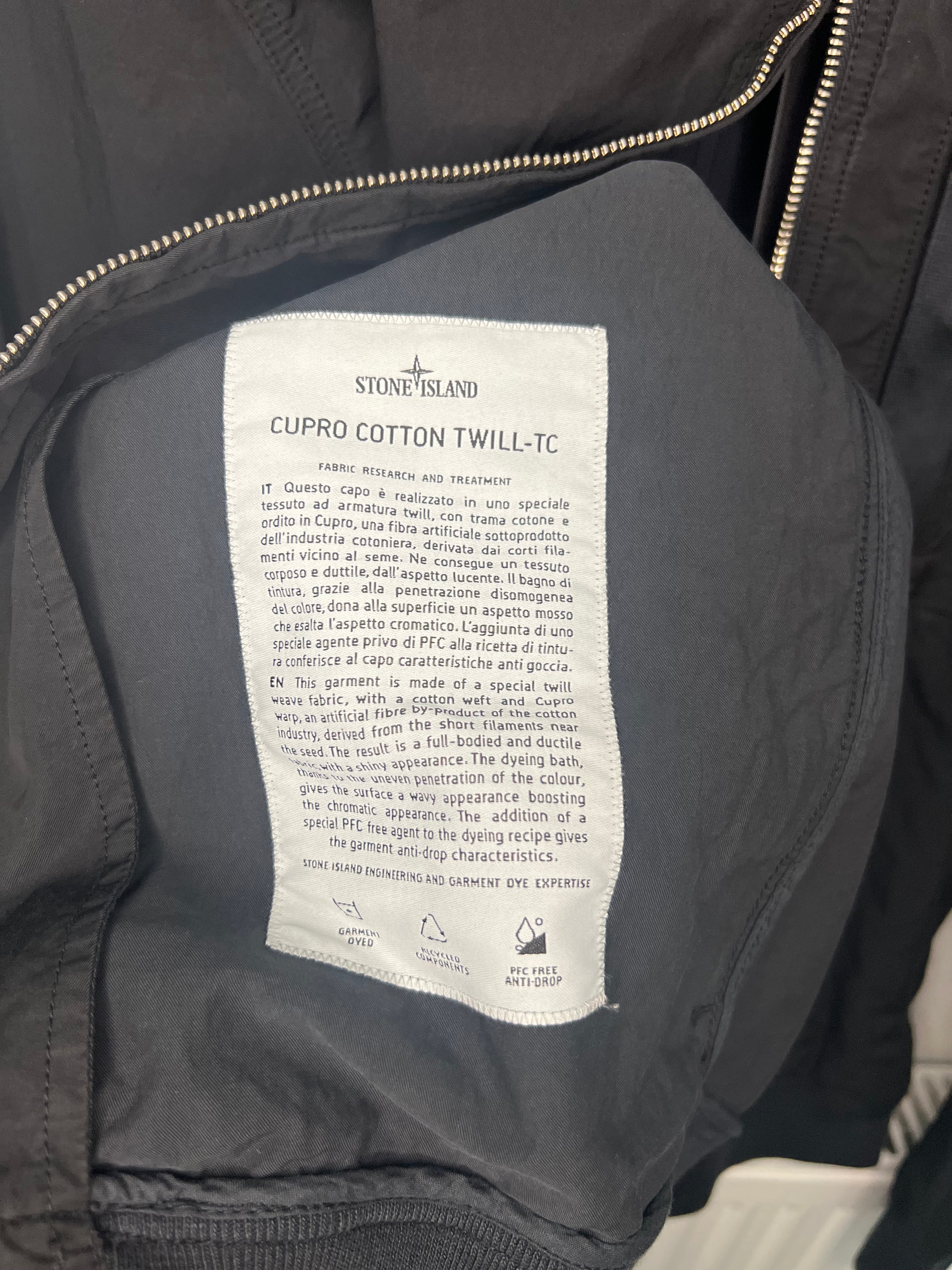 Stone Island Cupro Cotton Twill Jacket