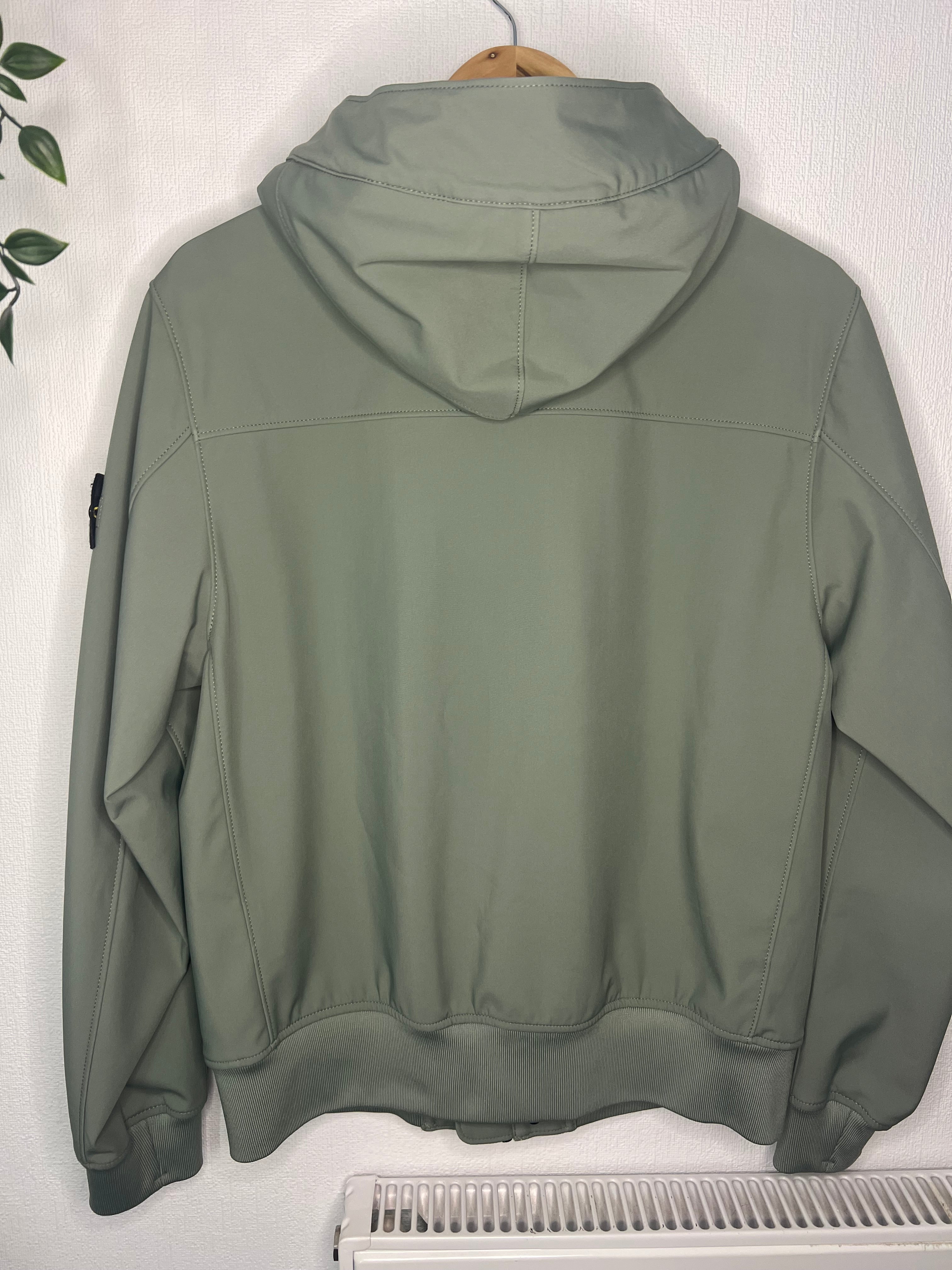 Stone Island Hooded Jacket with Snap Button Closure