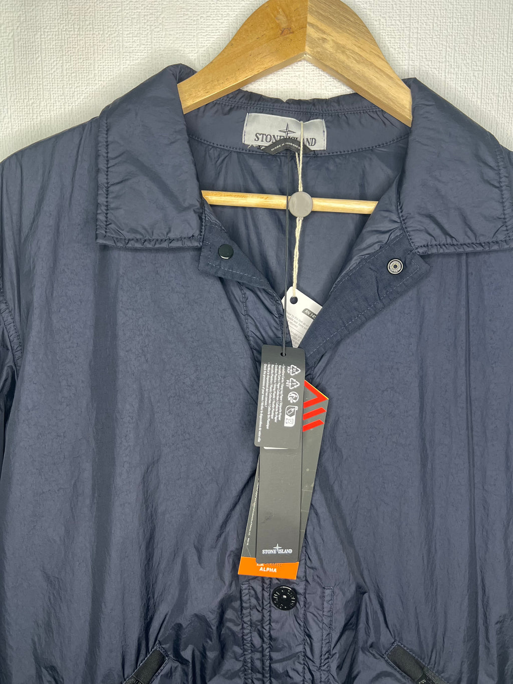 Stone Island 
Garment Dyed Crinkle Reps NY with Polartec Alpha Technology jacket