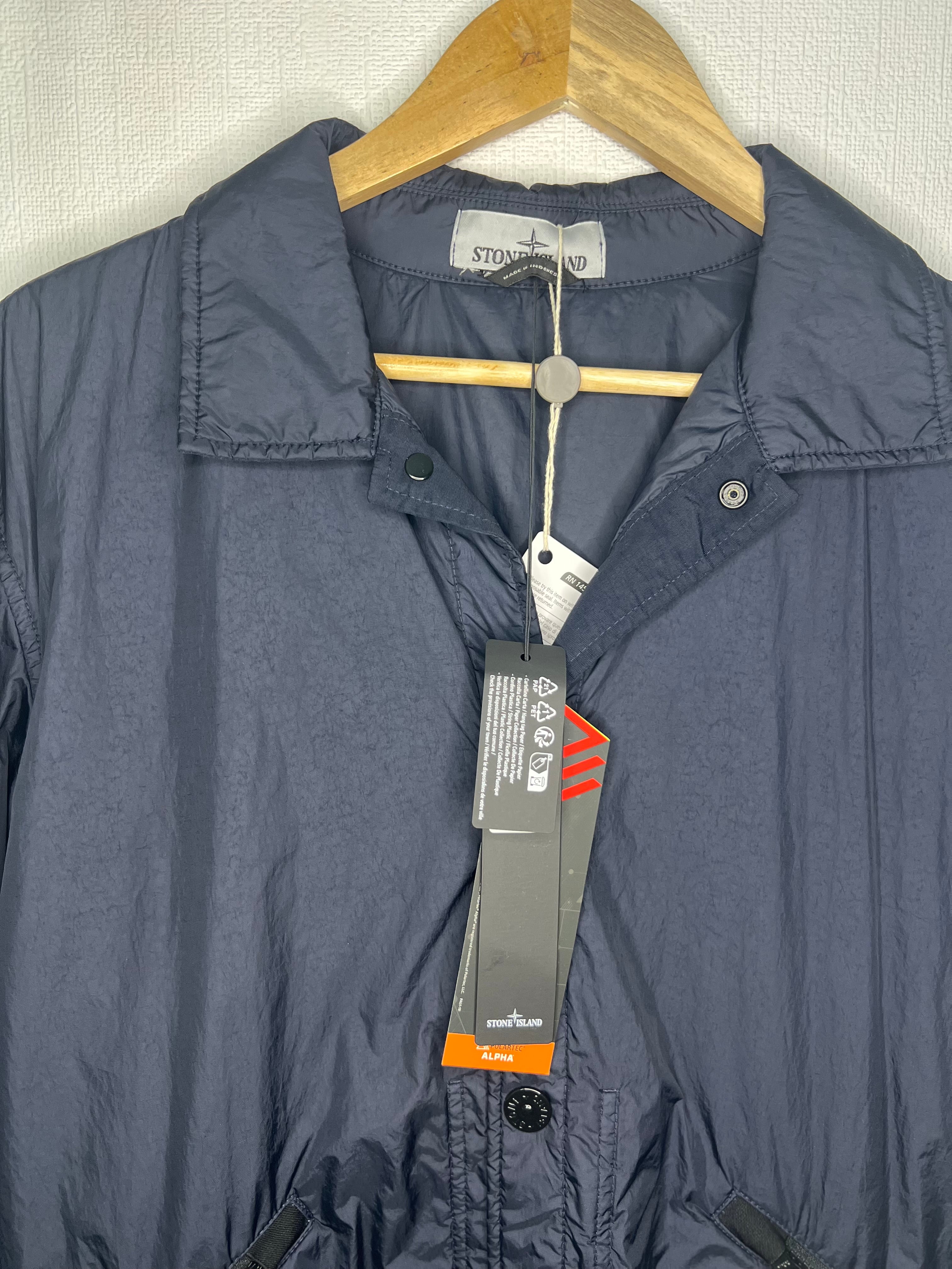 Stone Island 
Garment Dyed Crinkle Reps NY with Polartec Alpha Technology jacket
