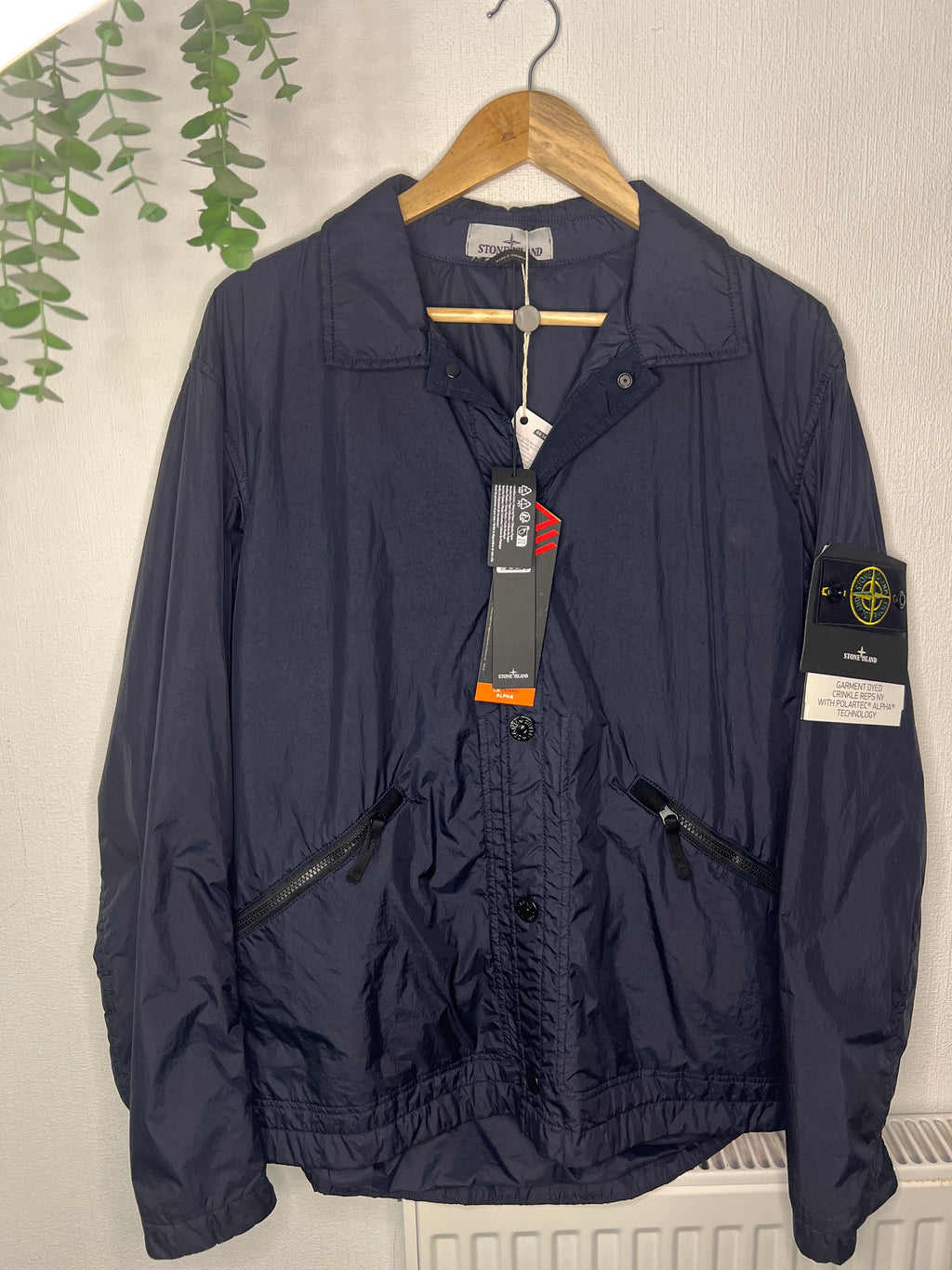 Stone Island 
Garment Dyed Crinkle Reps NY with Polartec Alpha Technology jacket