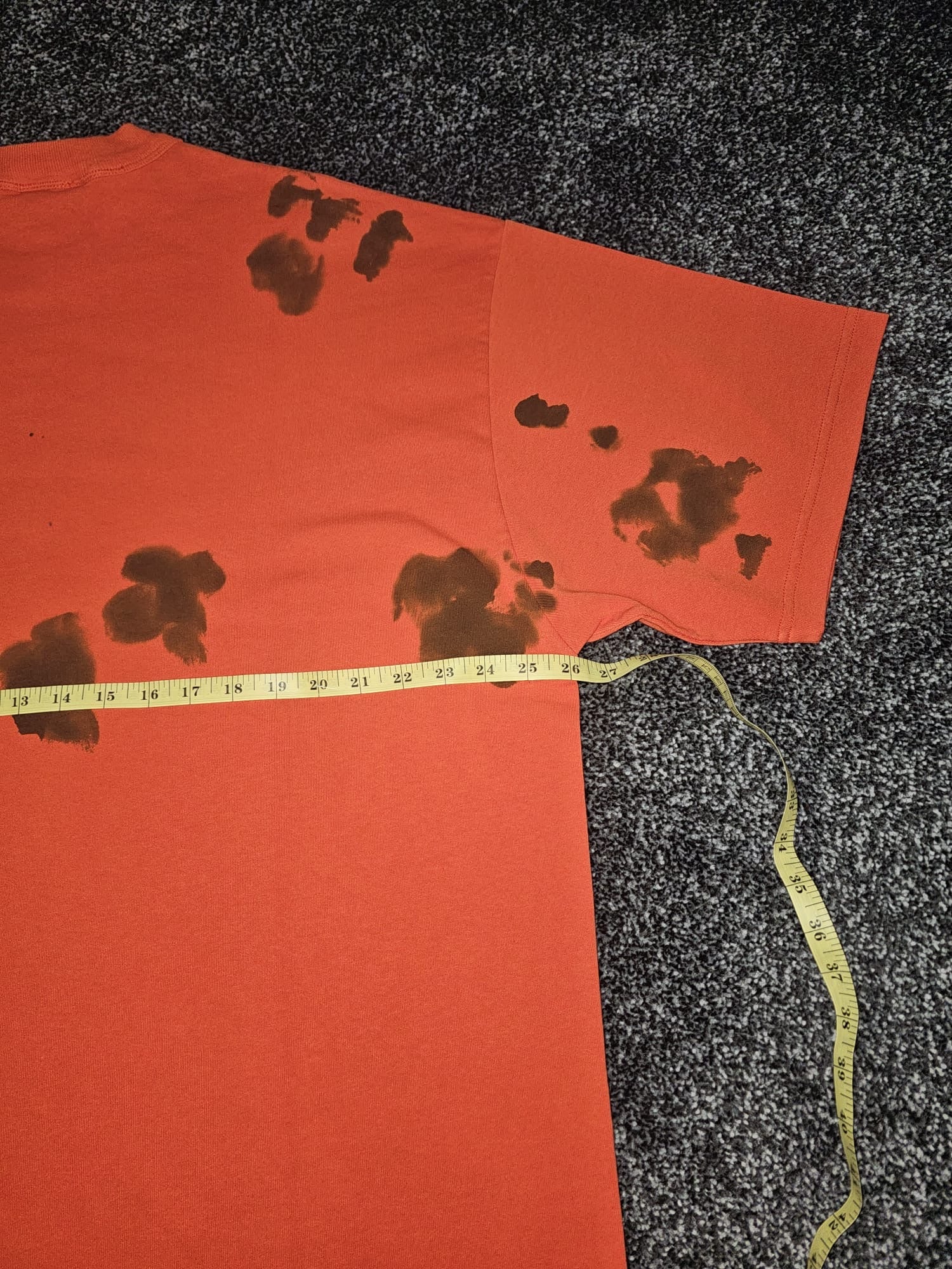 Stone Island Handpainted Oversized T-Shirt with zip up compass patch pocket.