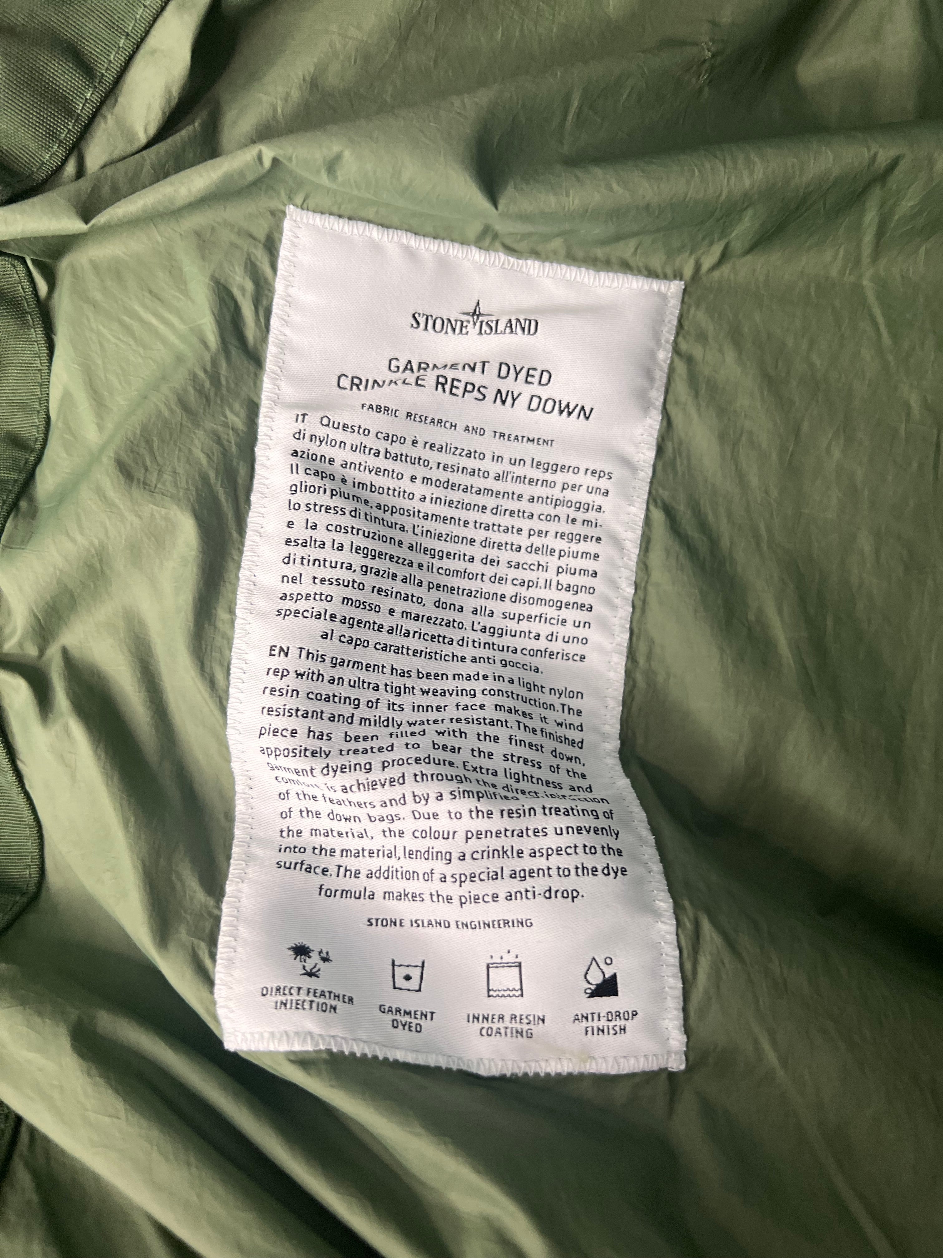 Stone Island Garment Dyed Crinkle Rep NY Down