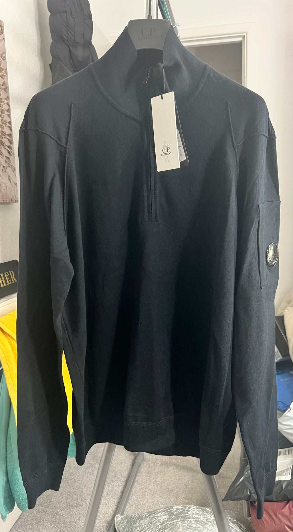 CP Company Quarter Zip Sweater Fine Knit