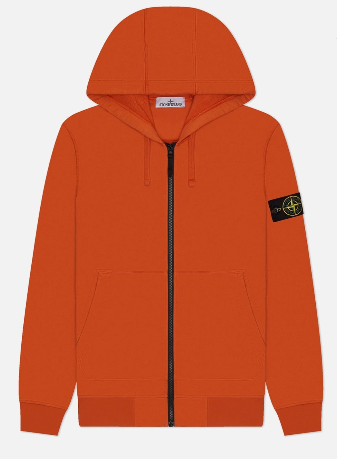 Stone Island - Full Zip Hoodie in Cotton Fleece.