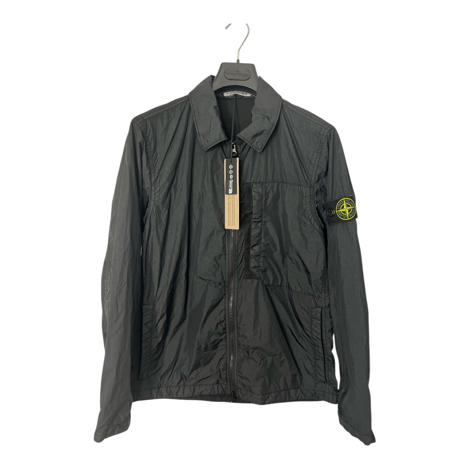 Stone Island - Crinkle Reps Zip Overshirt.