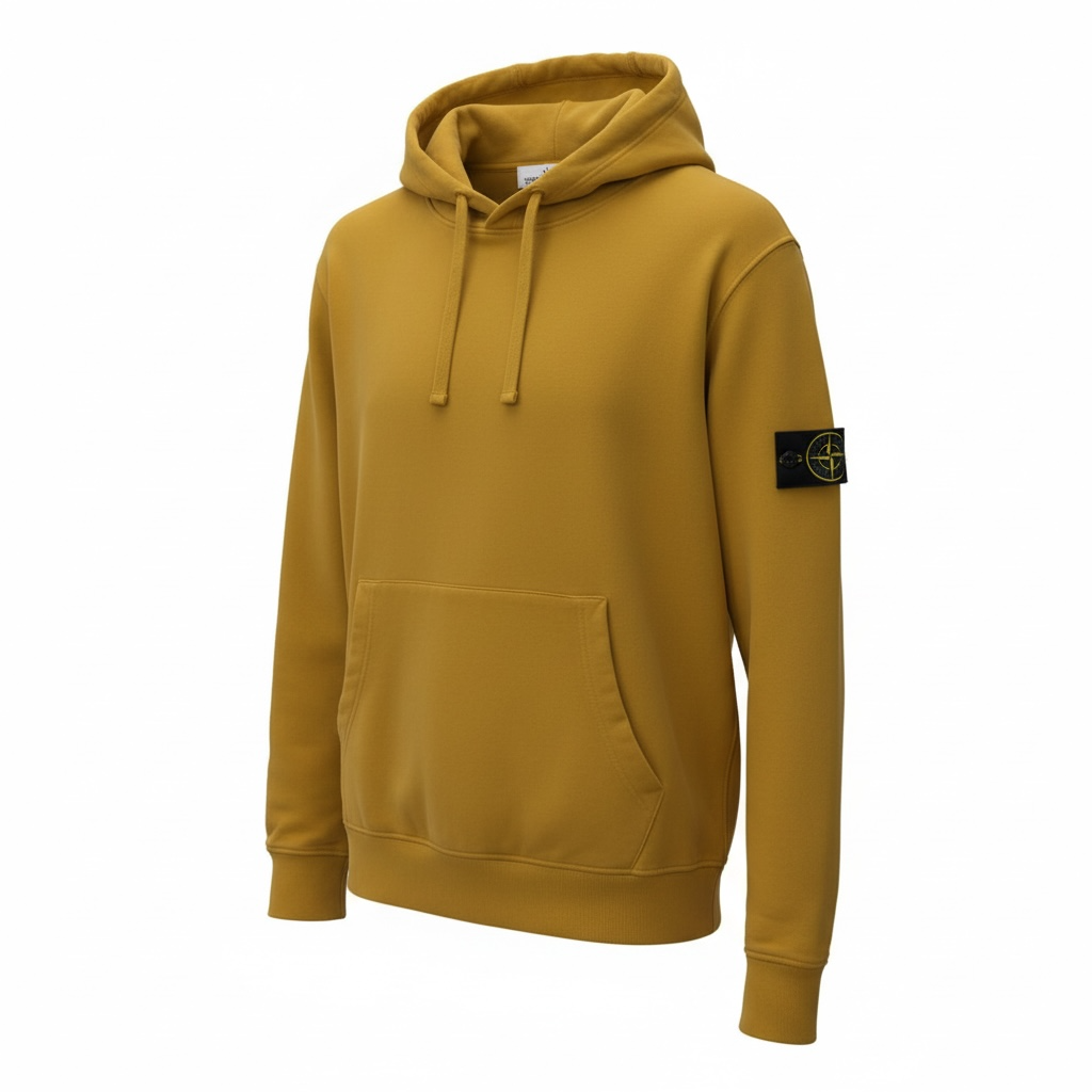 Stone Island - Organic Cotton Fleece Pullover Hoodie