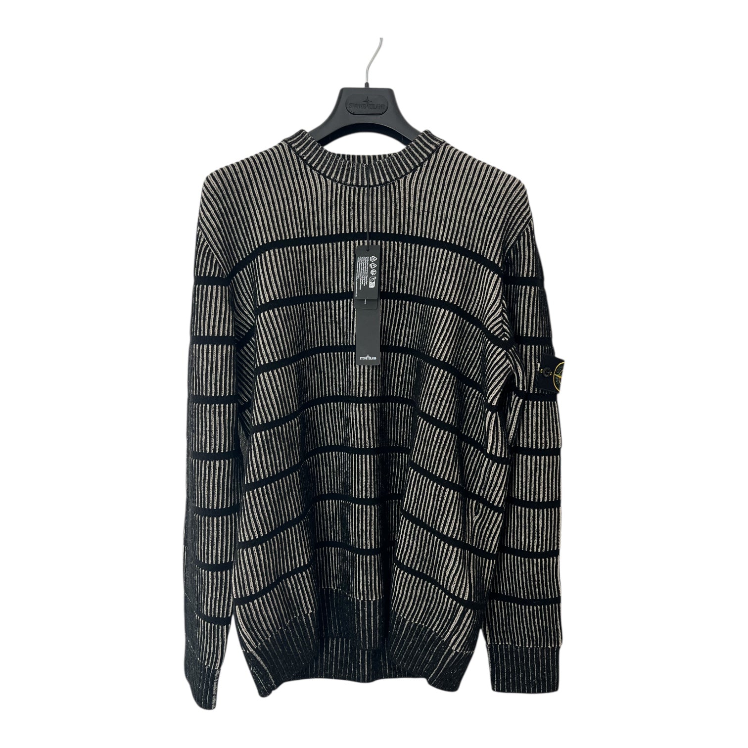 Stone Island - Logo-Patch Crewneck Jumper Ribbed Knit