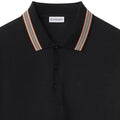 Burberry Hartford Striped Check Long Sleeve Polo