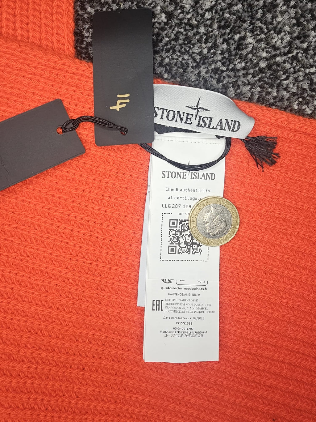 Stone Island Virgin Wool Scarves - Red or Blue.