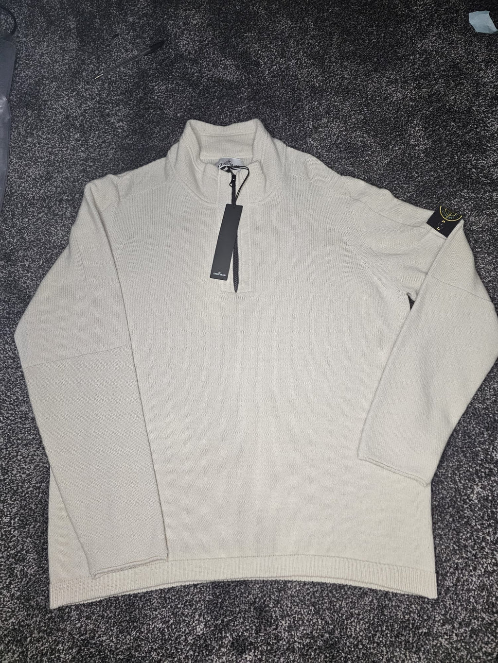 Stone Island - Lana Wool 1/4 Zip Chunky Knit