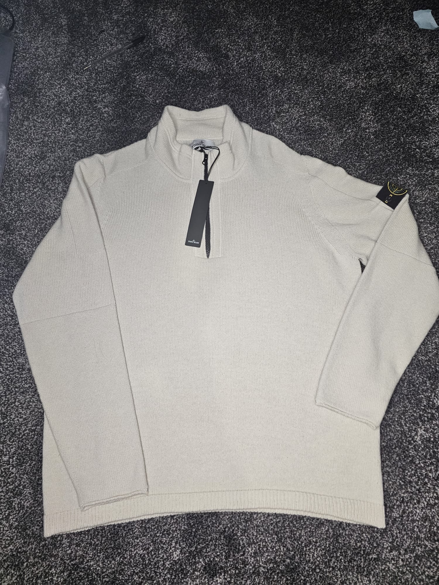 Stone Island - Lana Wool 1/4 Zip Chunky Knit