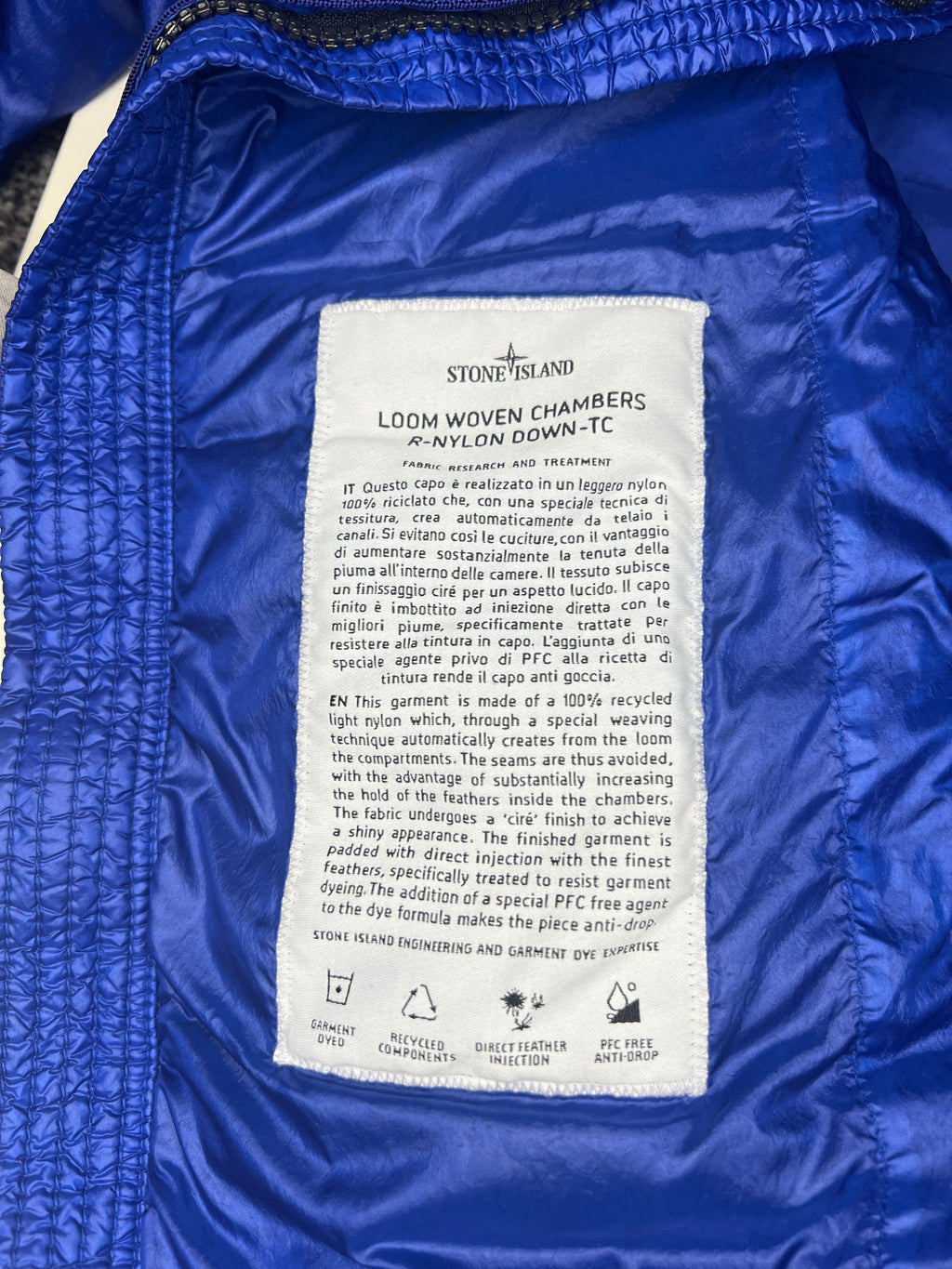 Stone Island Loom Woven Chambers R-Nylon Down-TC Jacket