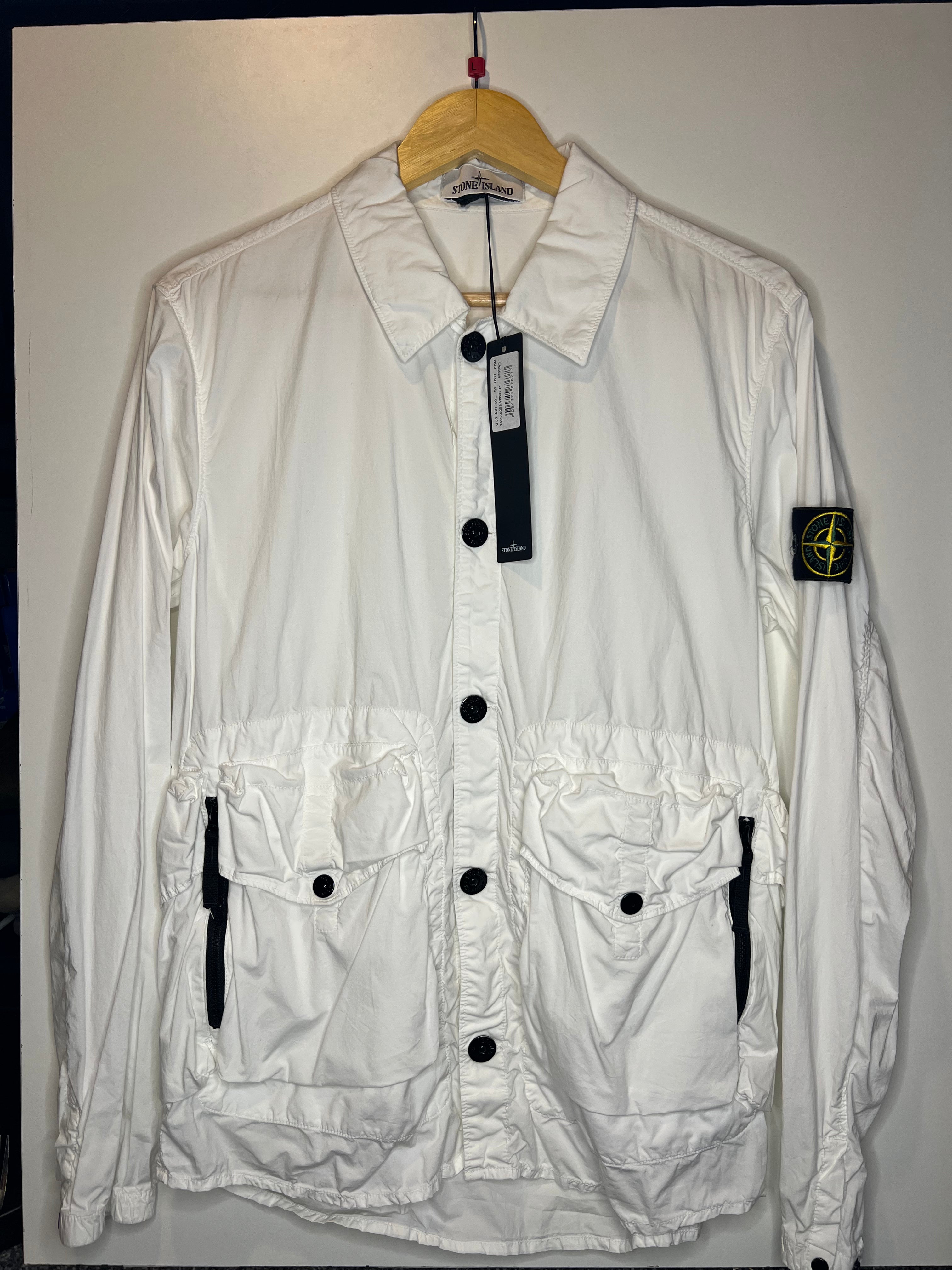 Stone Island Garment-Dyed Cotton Overshirt Jacket