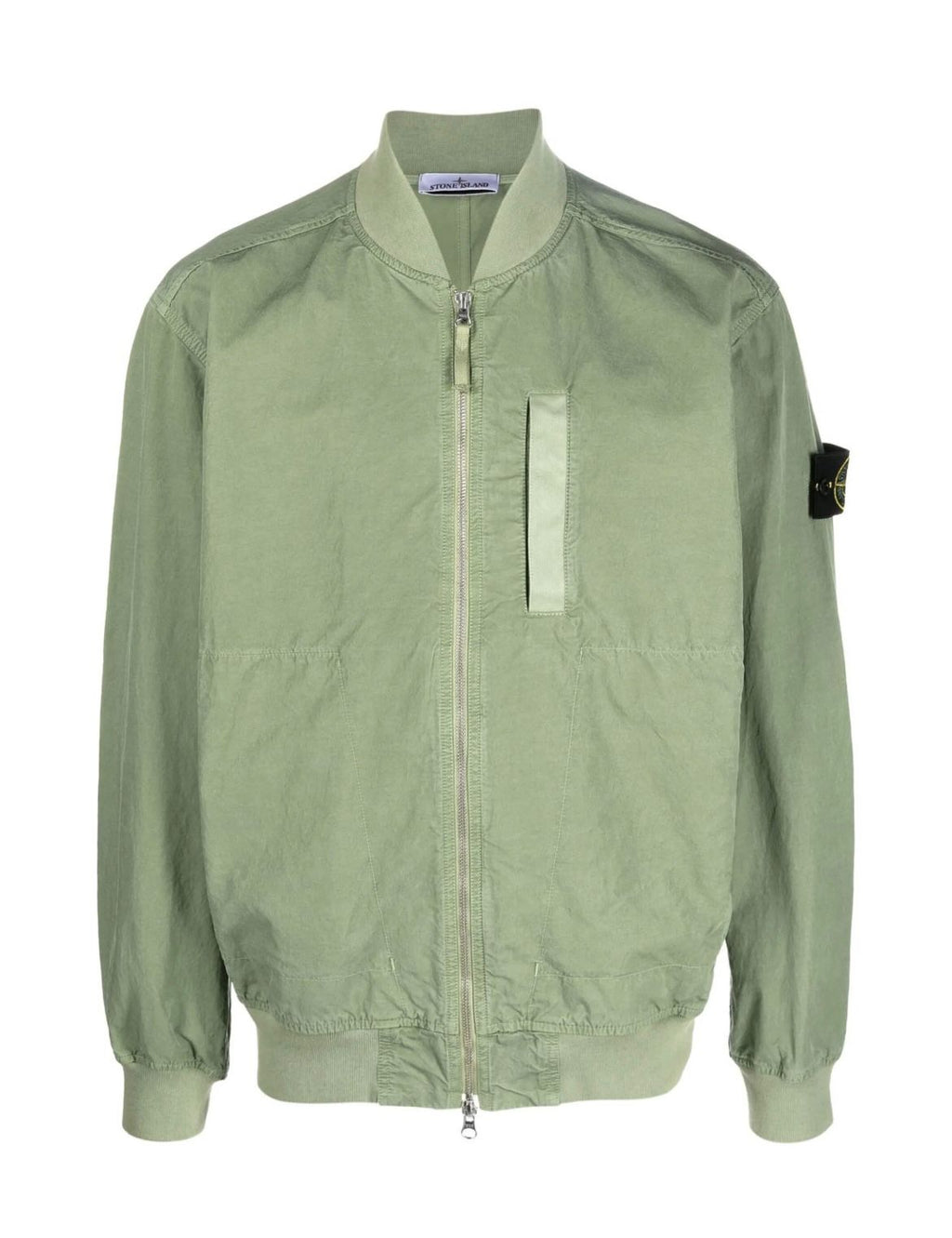 Stone Island Cupro Cotton Twill Bomber Jacket