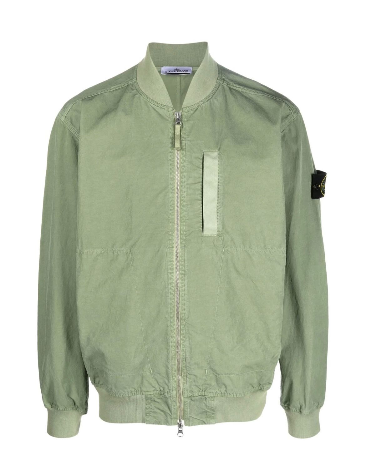 Stone Island Cupro Cotton Twill Bomber Jacket