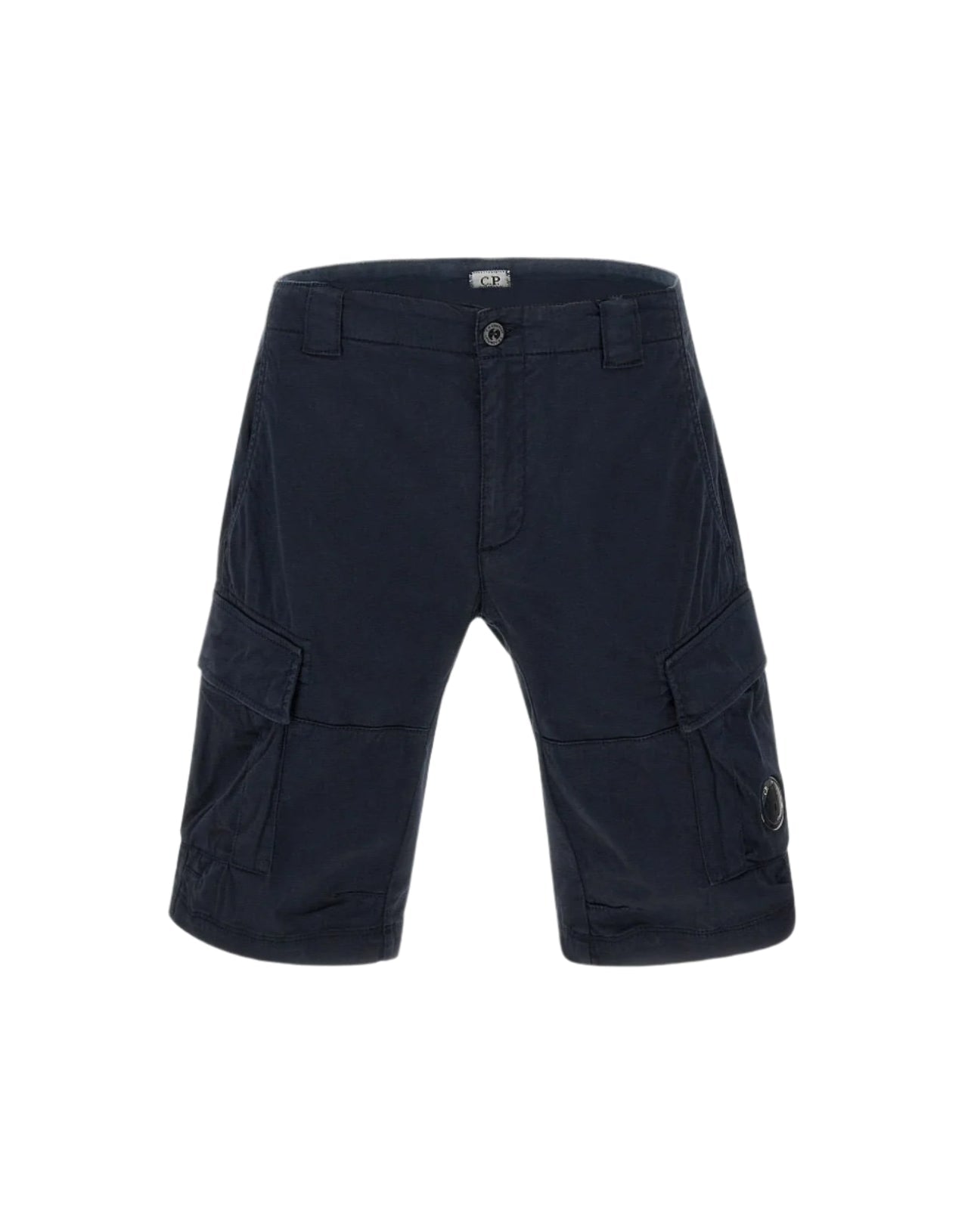 CP COMPANY 116A SATIN STRETCH CARGO SHORTS