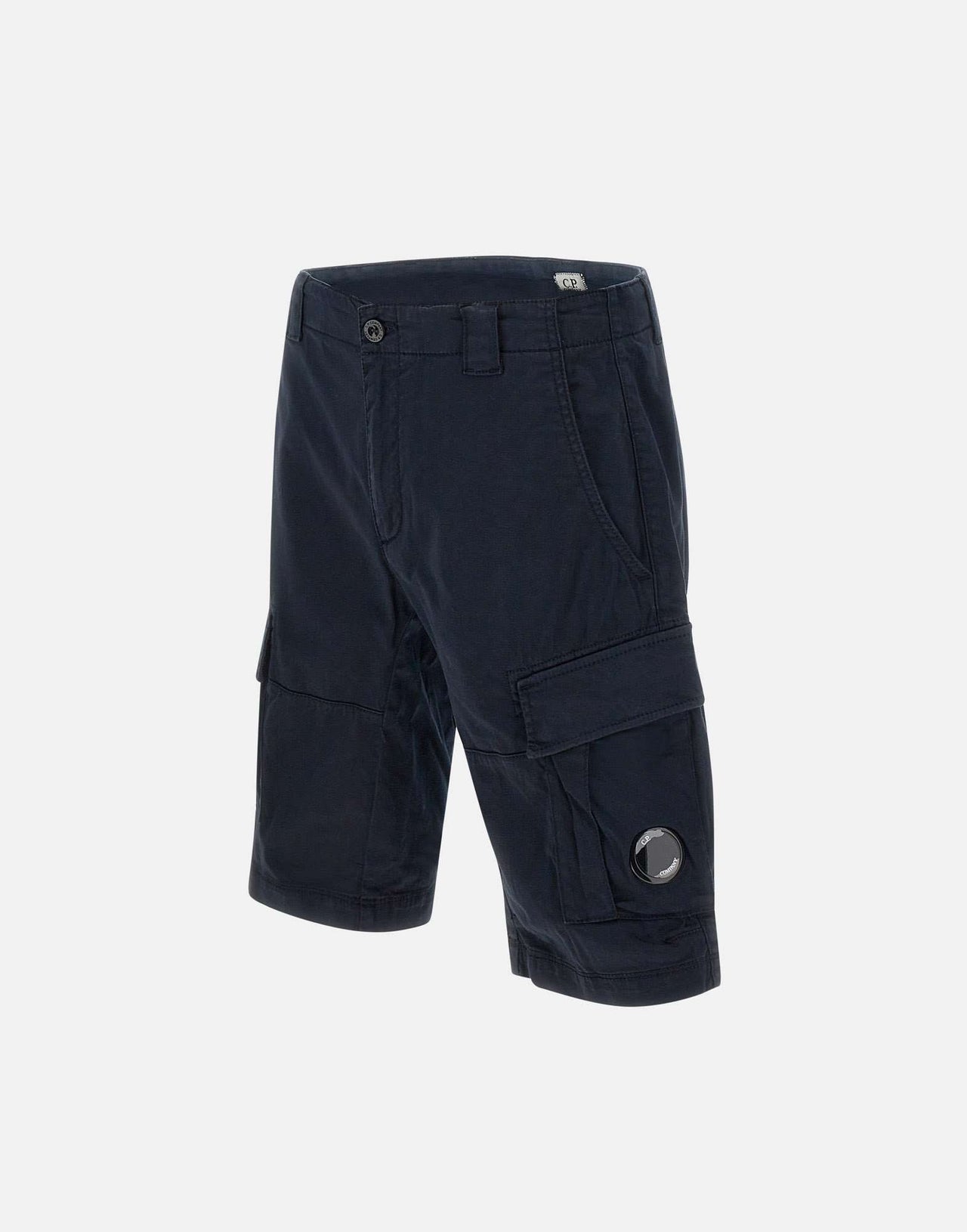 CP COMPANY 116A SATIN STRETCH CARGO SHORTS