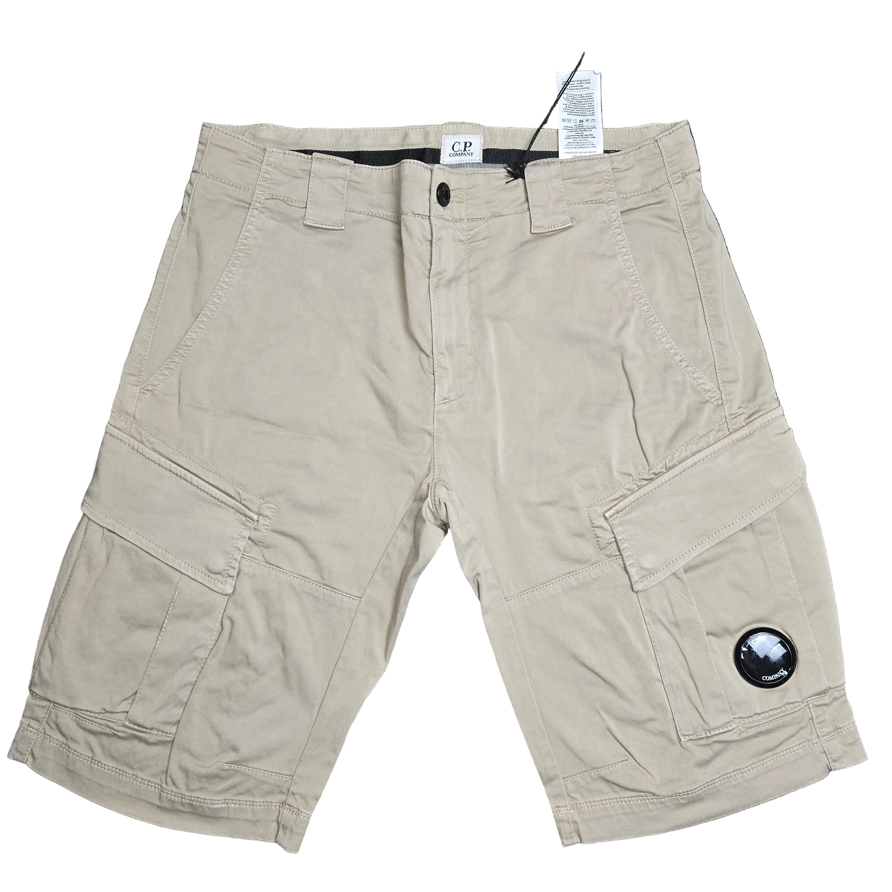 CP Company 116a Satin Stretch Cargo Shorts
