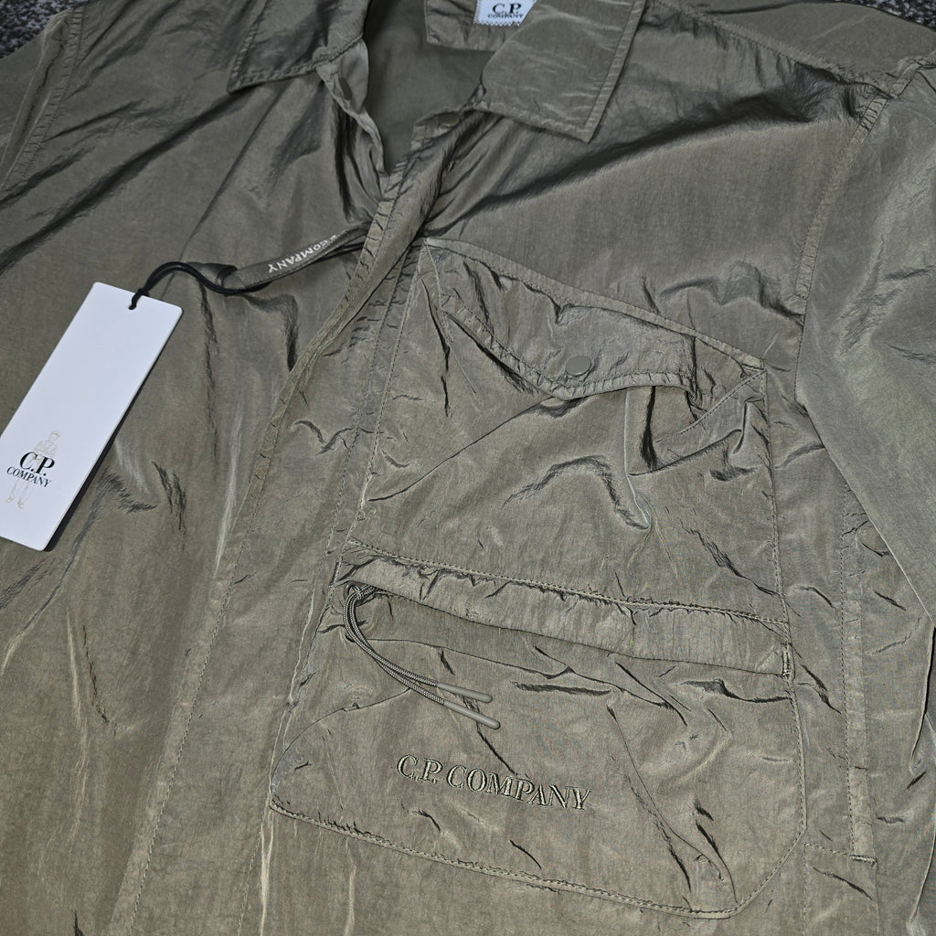 CP Company Chrome-R Embroidered Logo Overshirt