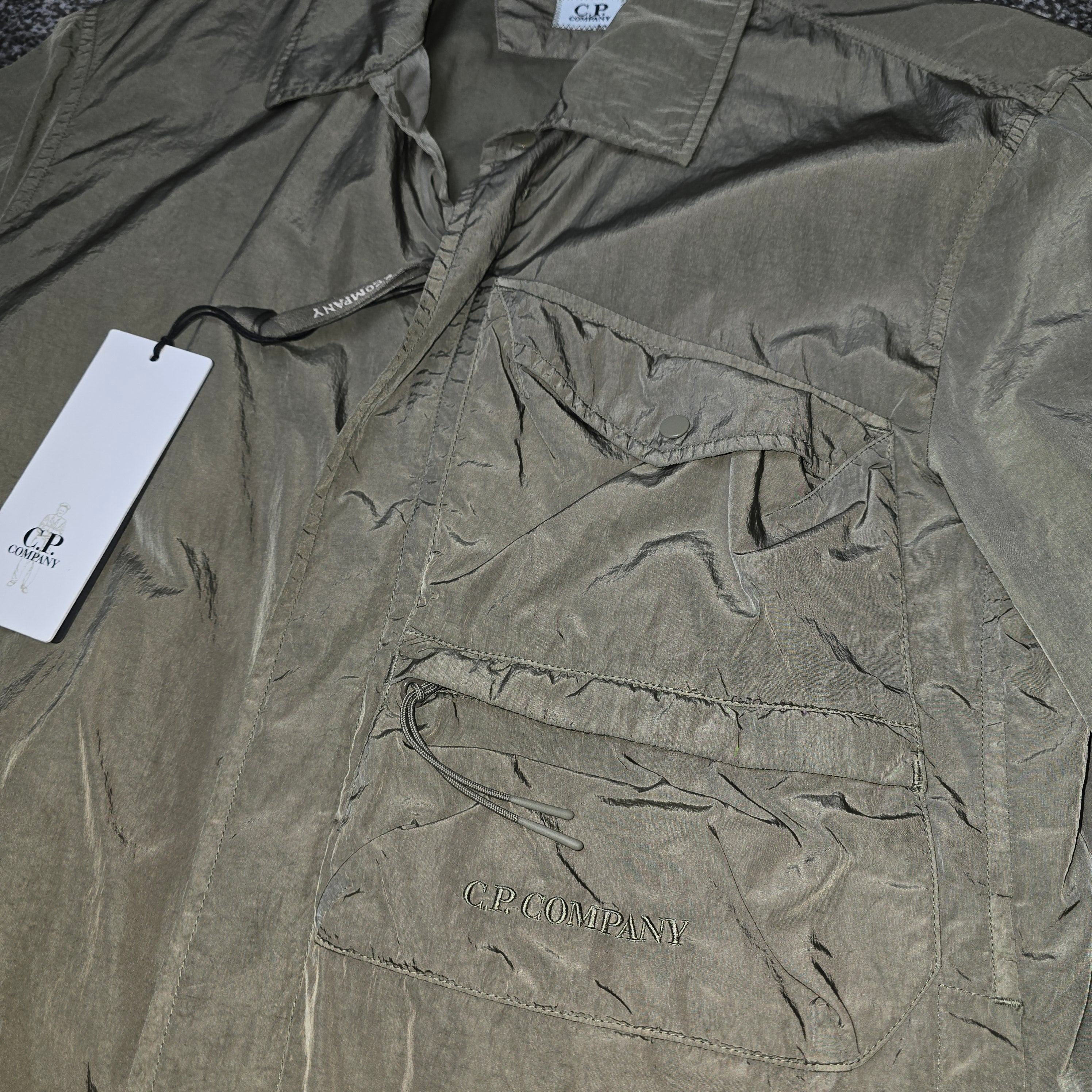 CP Company Chrome-R Embroidered Logo Overshirt