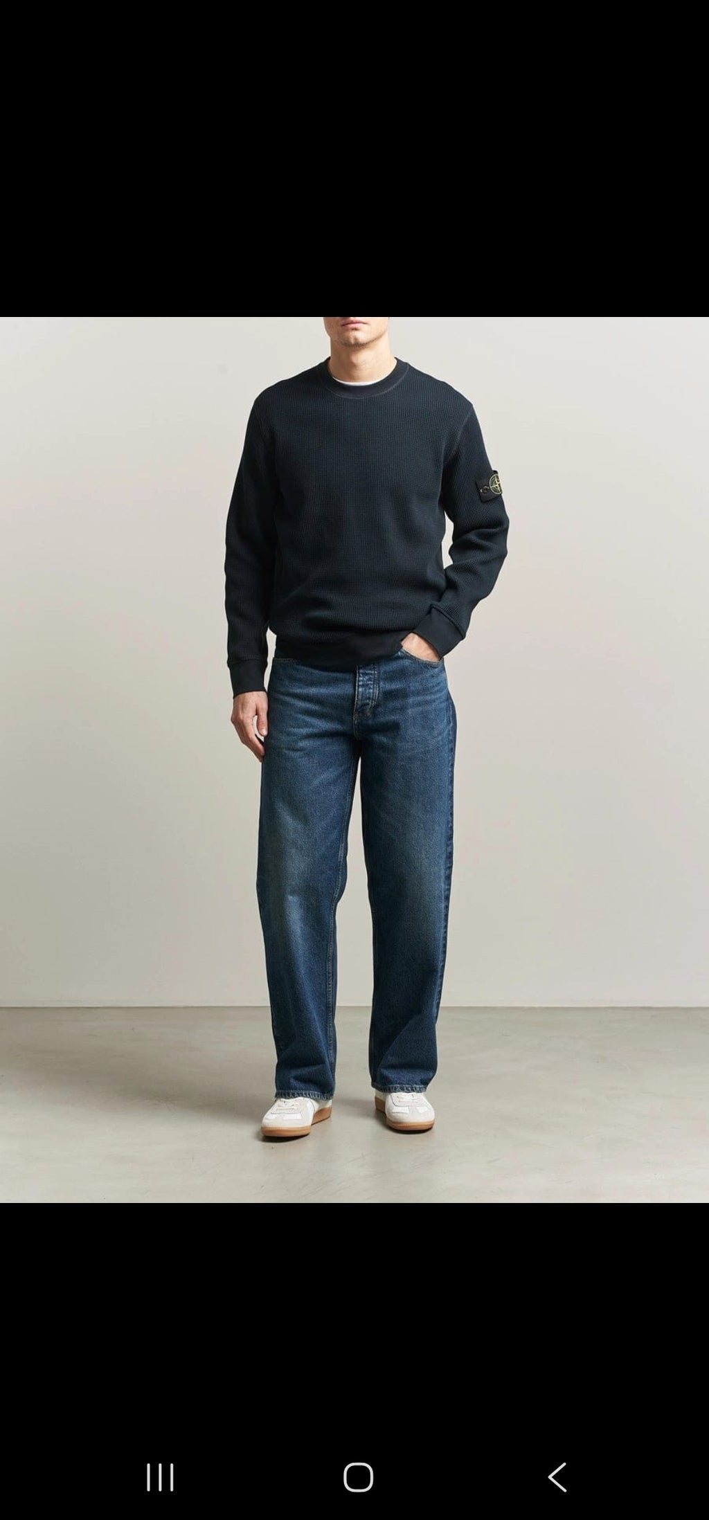 Stone Island Organic Cotton Waffle Fleece Sweatshirt