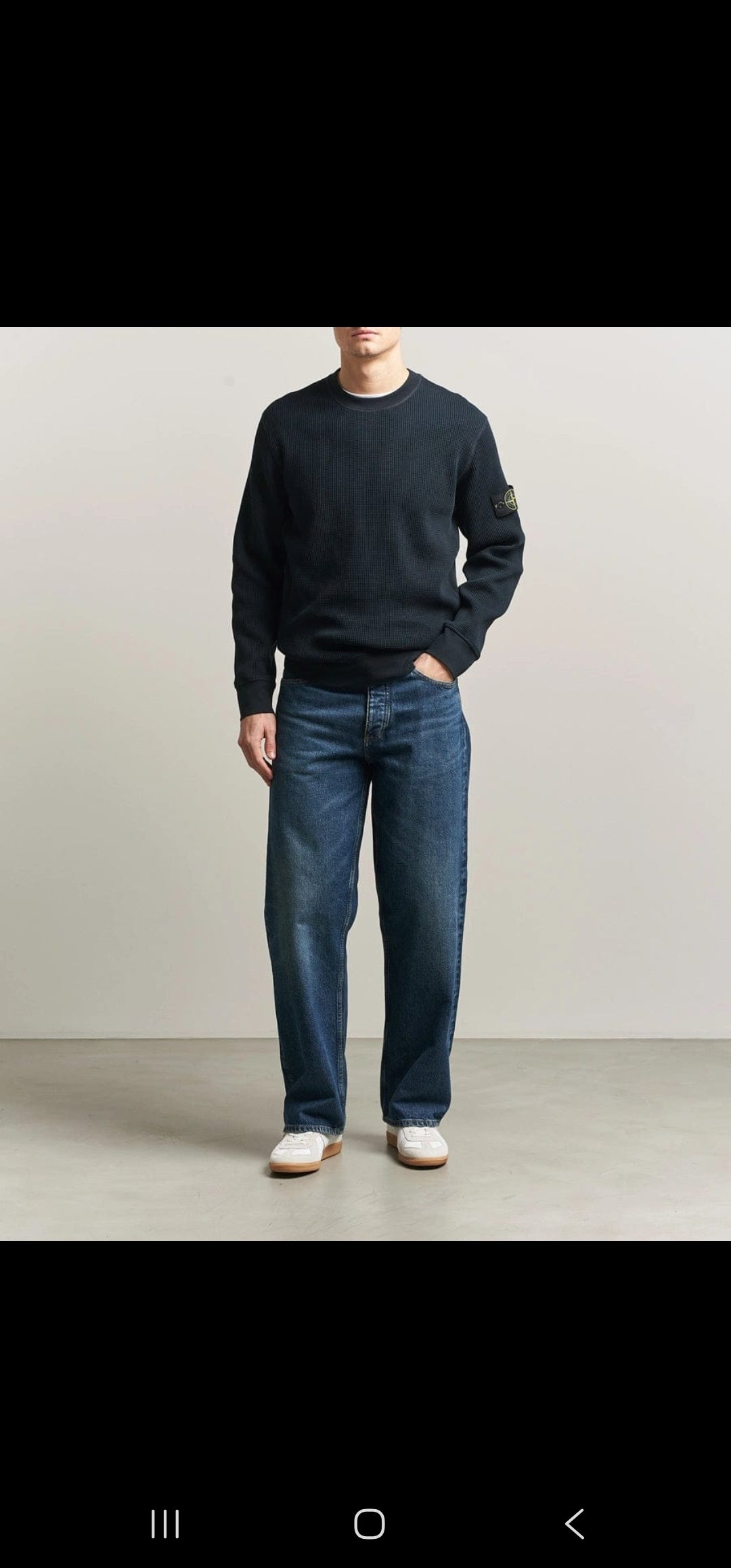Stone Island Organic Cotton Waffle Fleece Sweatshirt