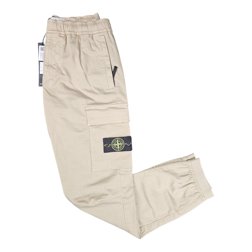 Stone Island Regular Fit Cotton Tapered Cargos