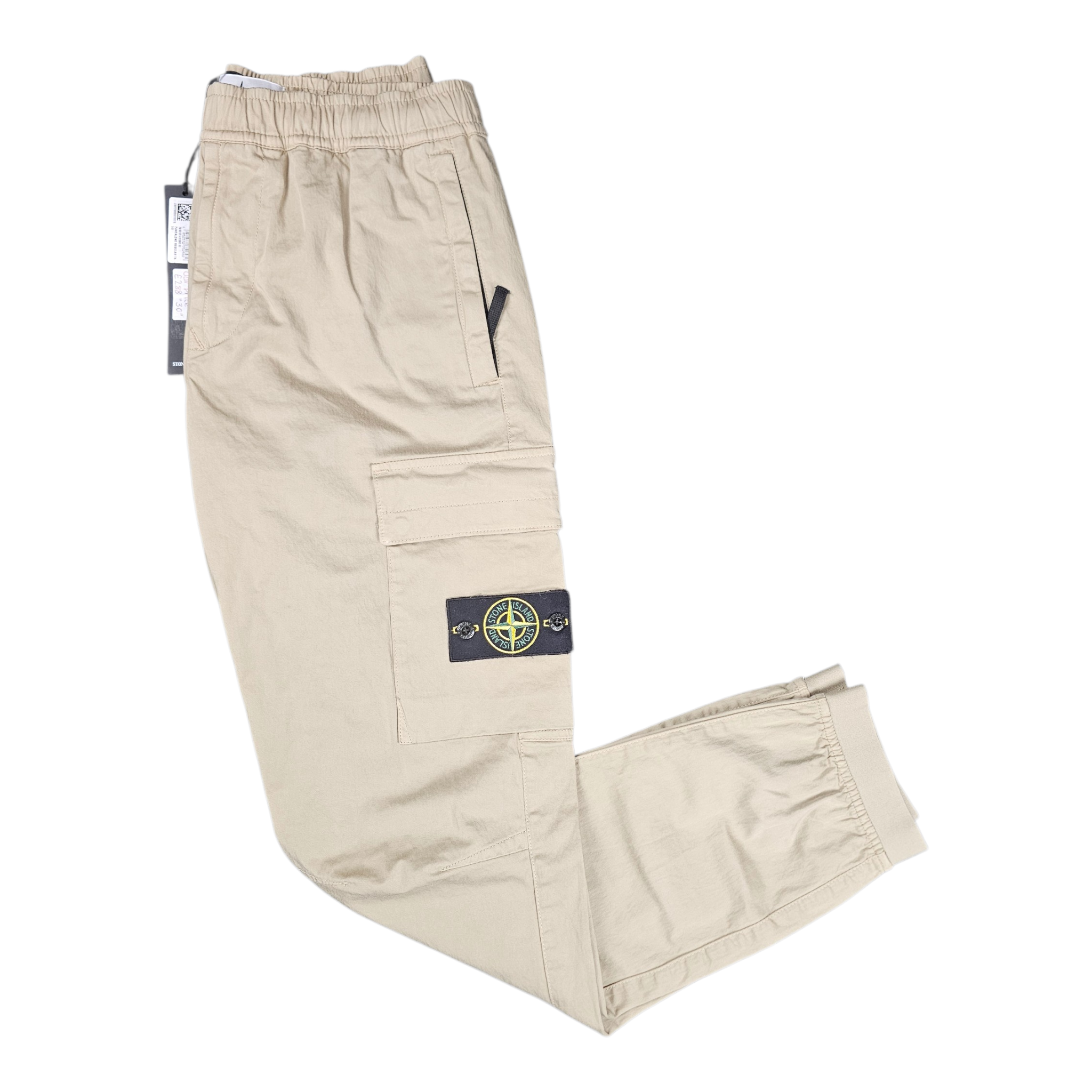 Stone Island Regular Fit Cotton Tapered Cargos
