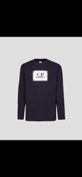 CP Company Logo Print LS T Shirt