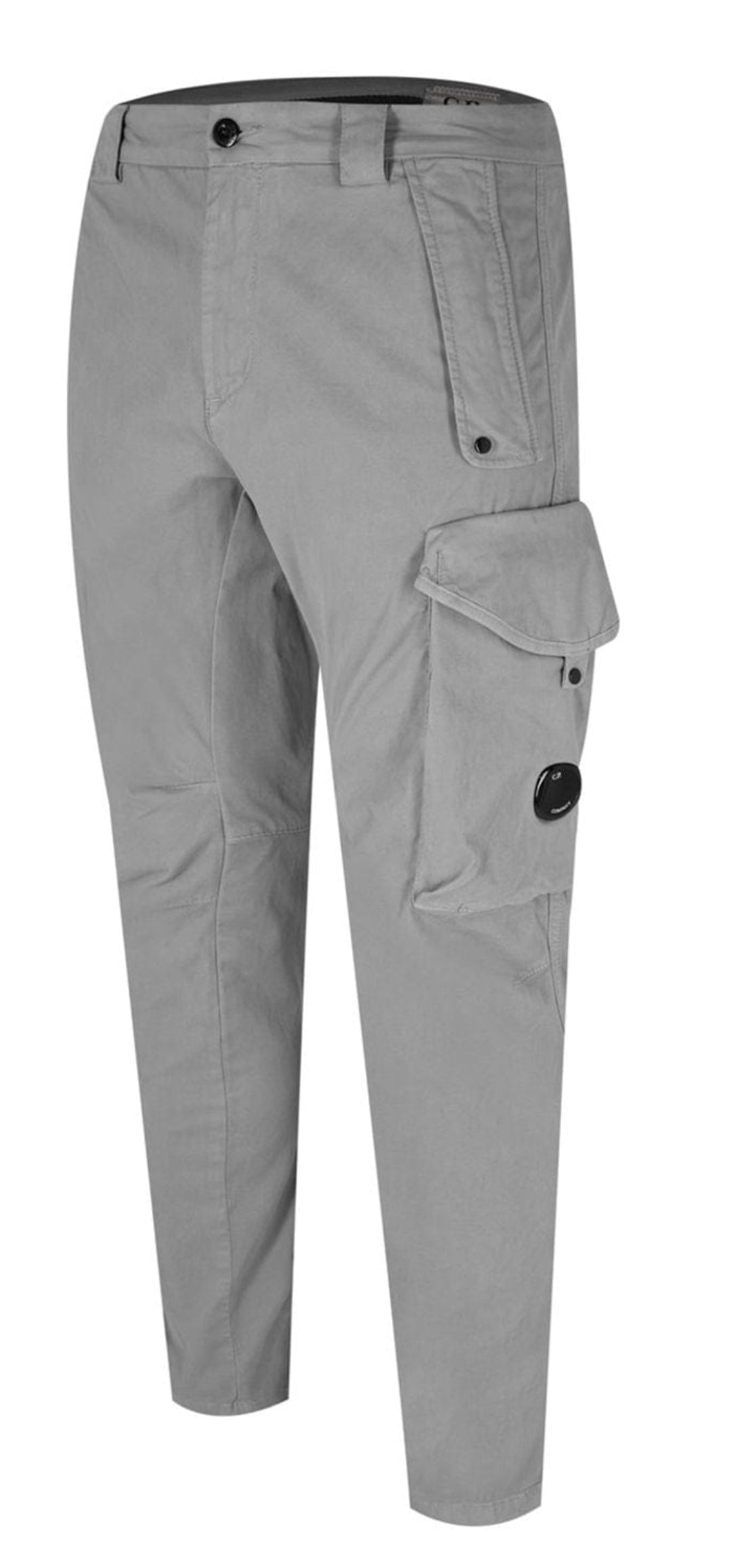 CP Company Stretch Satin Lens Cargo Pants in Metal Grey