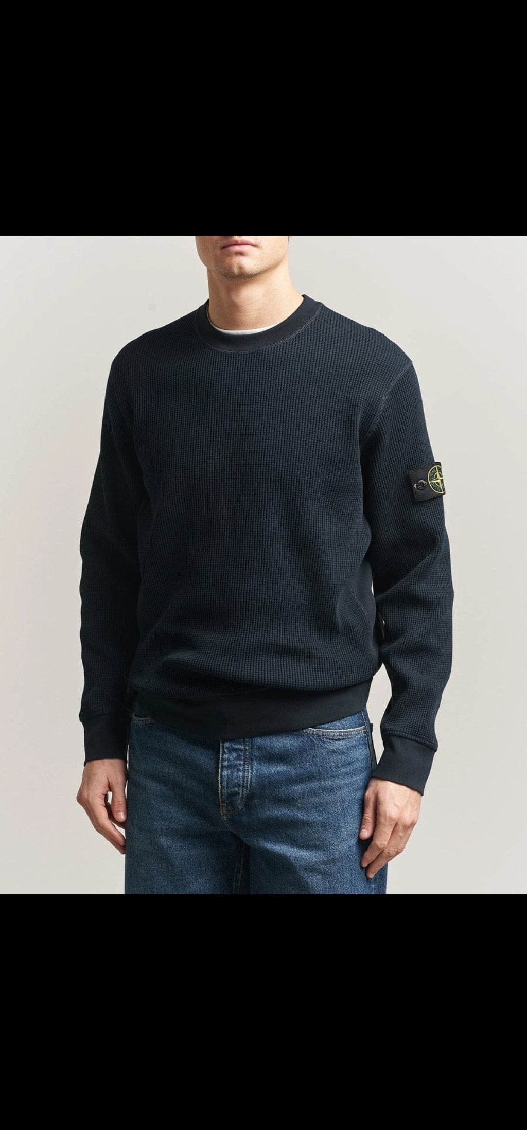 Stone Island Organic Cotton Waffle Fleece Sweatshirt