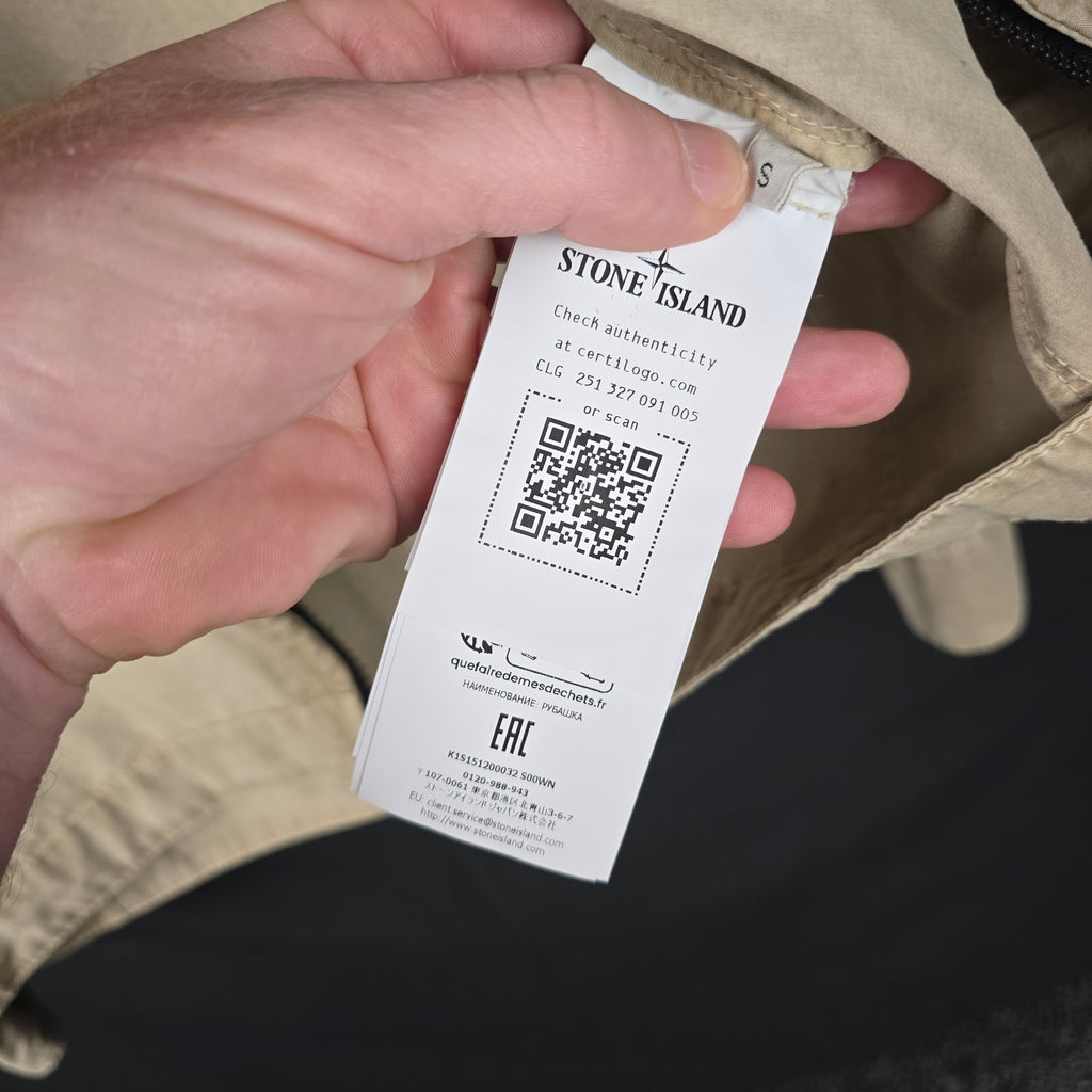 Stone Island Zip Up Garment Dyed Overshirt