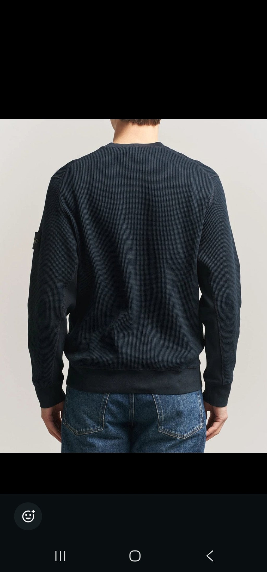 Stone Island Organic Cotton Waffle Fleece Sweatshirt