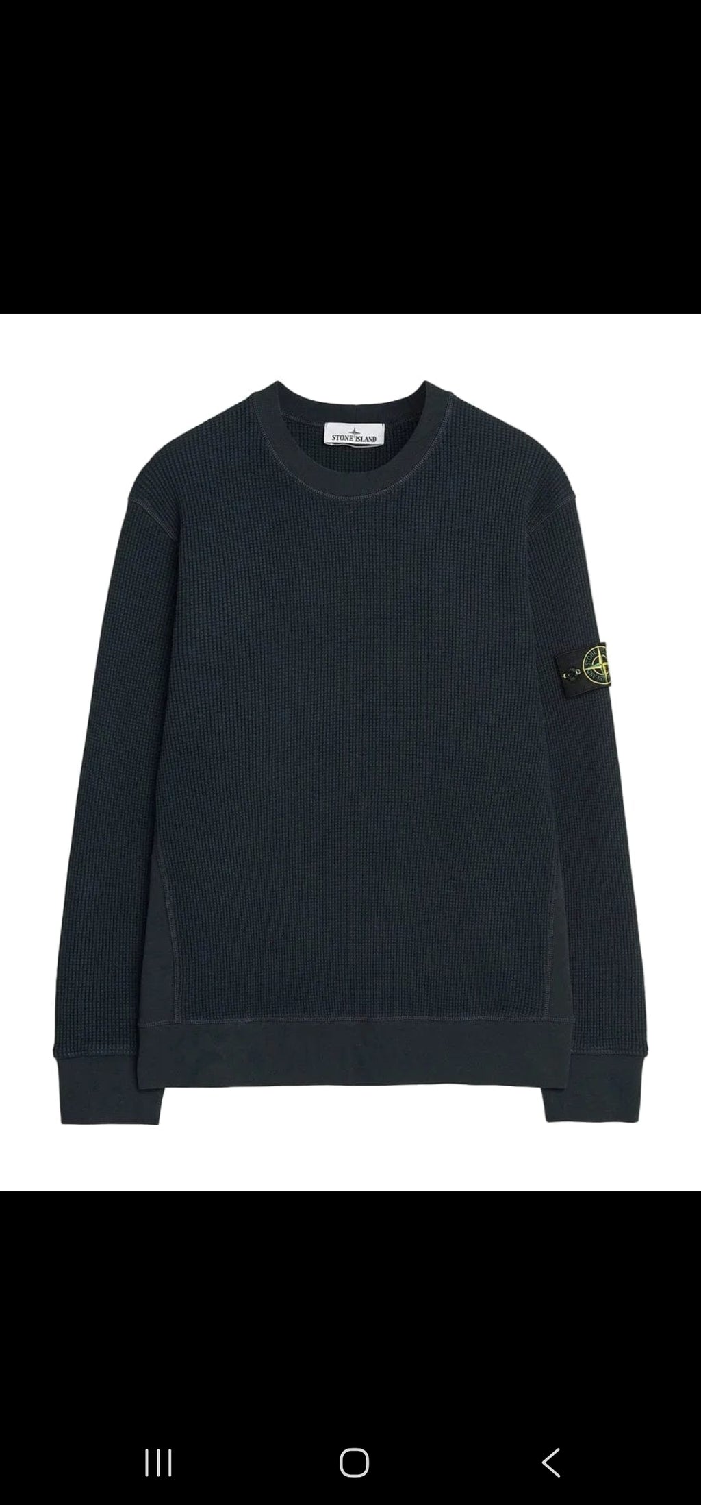 Stone Island Organic Cotton Waffle Fleece Sweatshirt