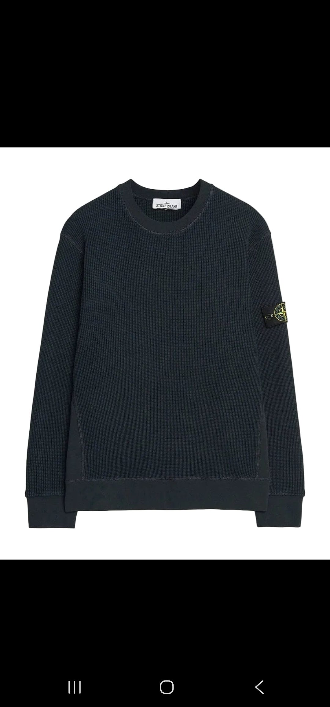 Stone Island Organic Cotton Waffle Fleece Sweatshirt