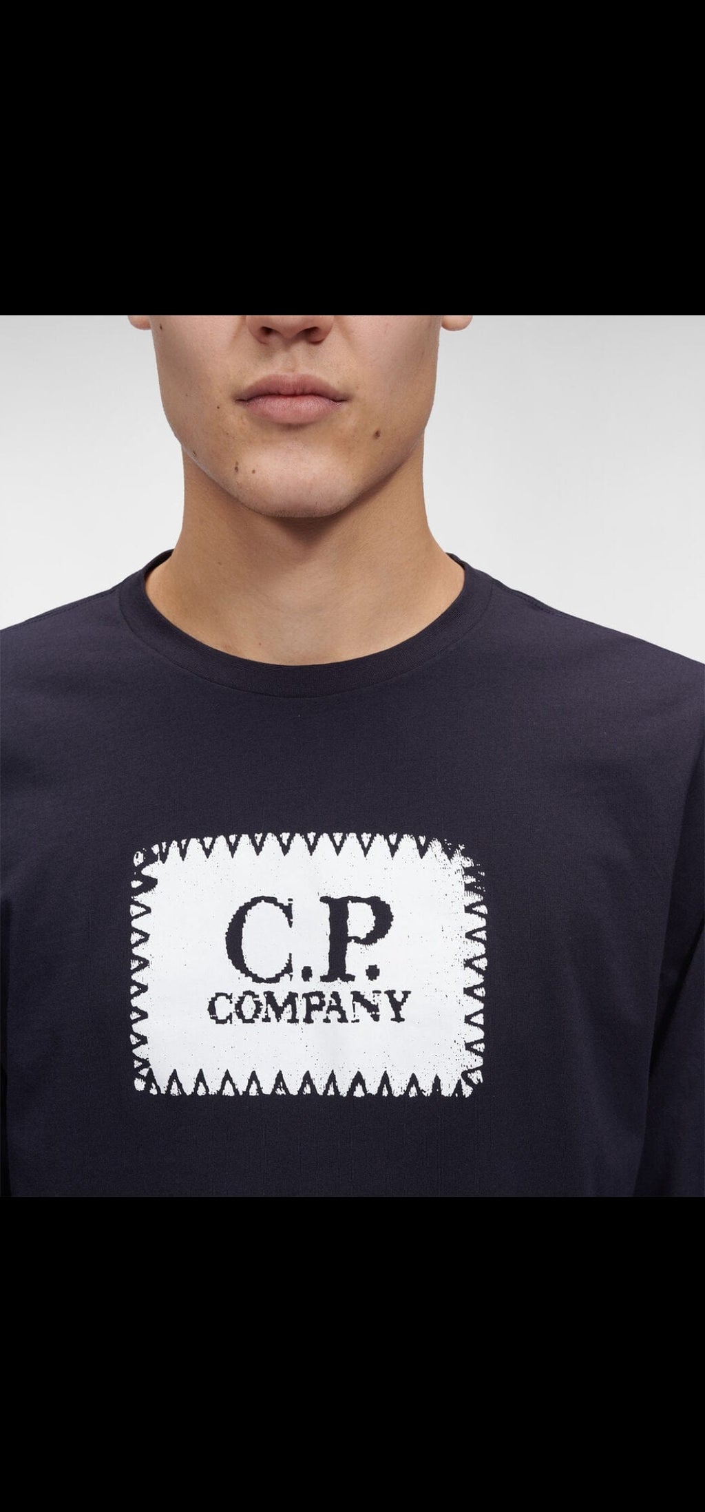CP Company Logo Print LS T Shirt