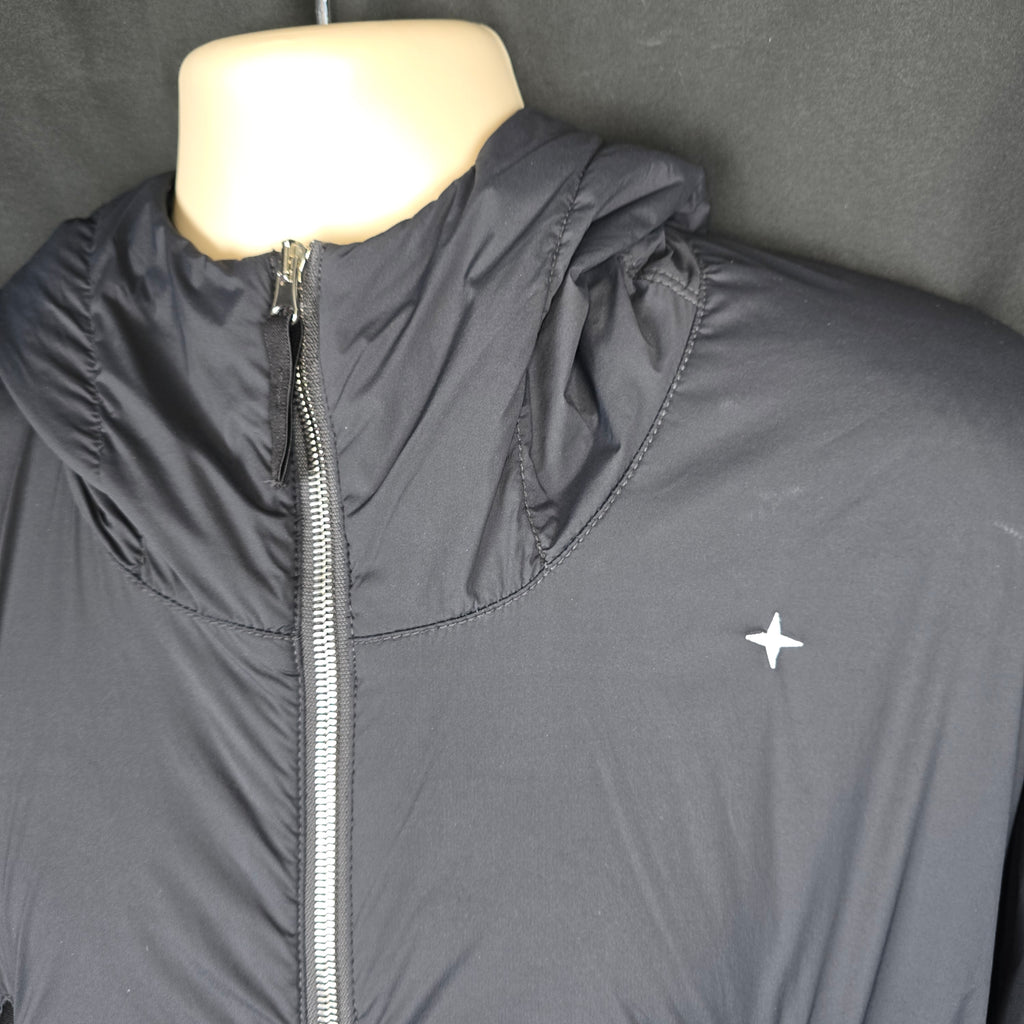 Stone Island Skin Touch Nylon - TC With Polartec Alpha Technology S.I Stellina Black Hooded Jacket