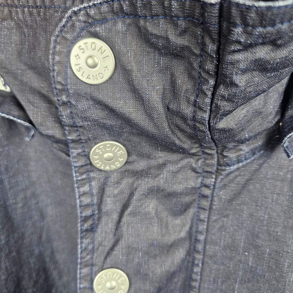 Stone Island Marina Detachable Hood Plated Lino Jacket