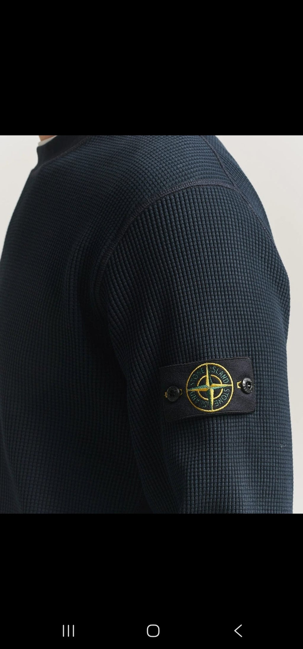 Stone Island Organic Cotton Waffle Fleece Sweatshirt