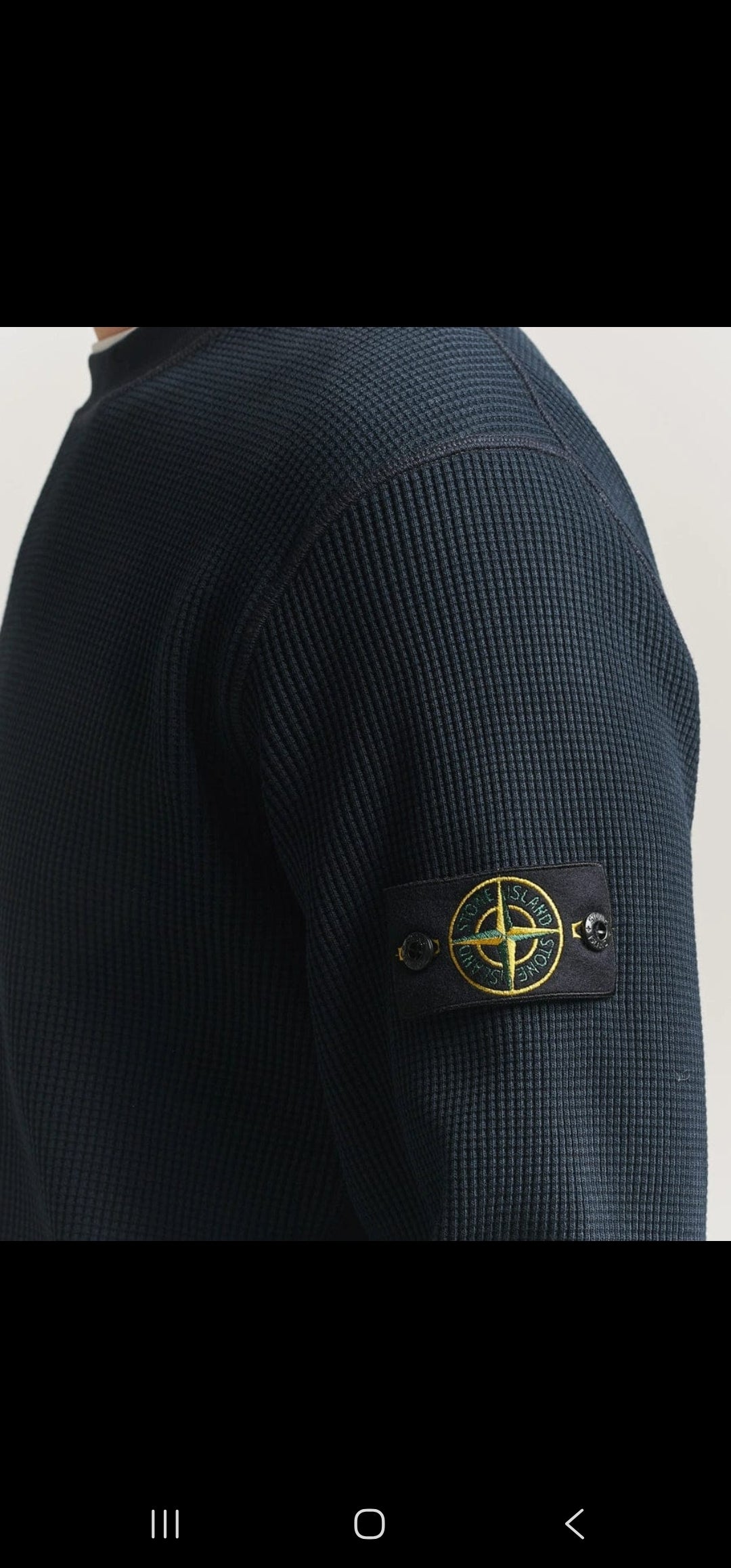 Stone Island Organic Cotton Waffle Fleece Sweatshirt