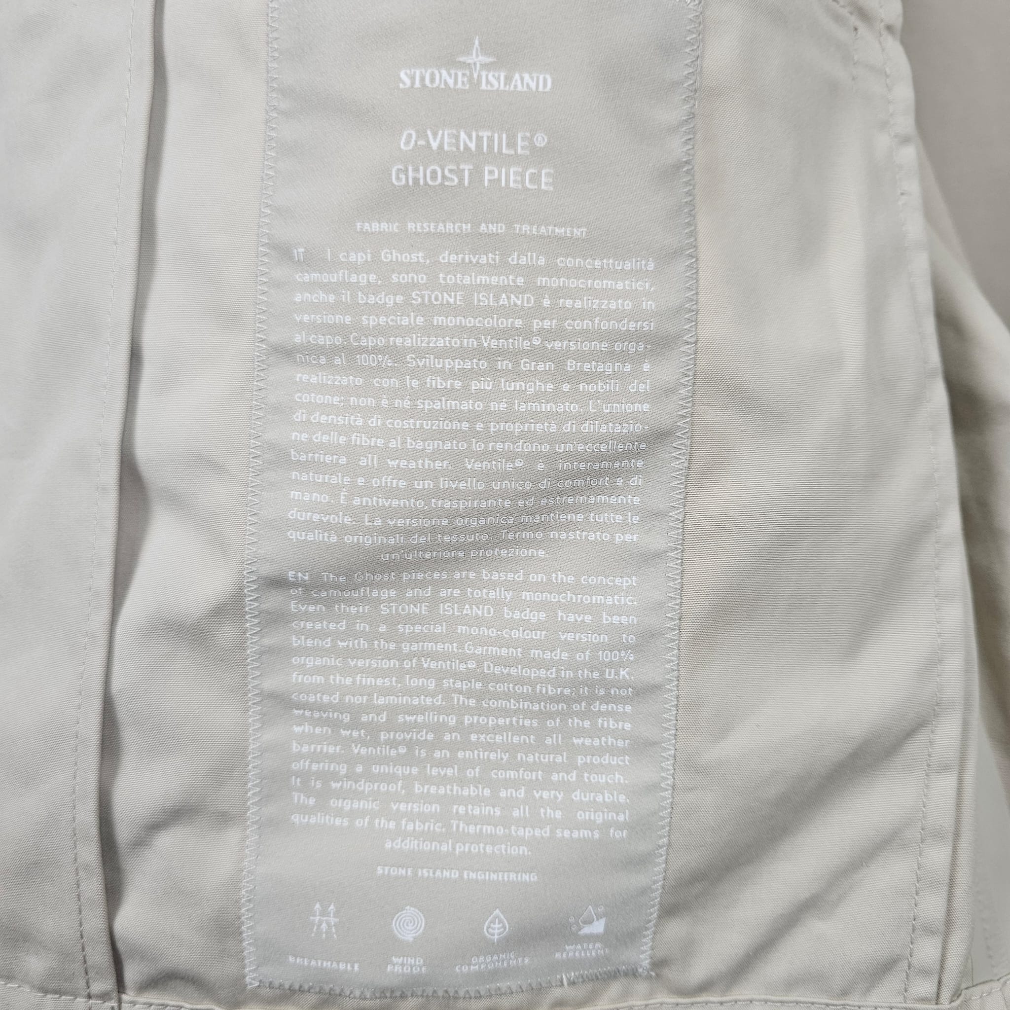 Stone Island O-Ventile Ghost Piece Jacket