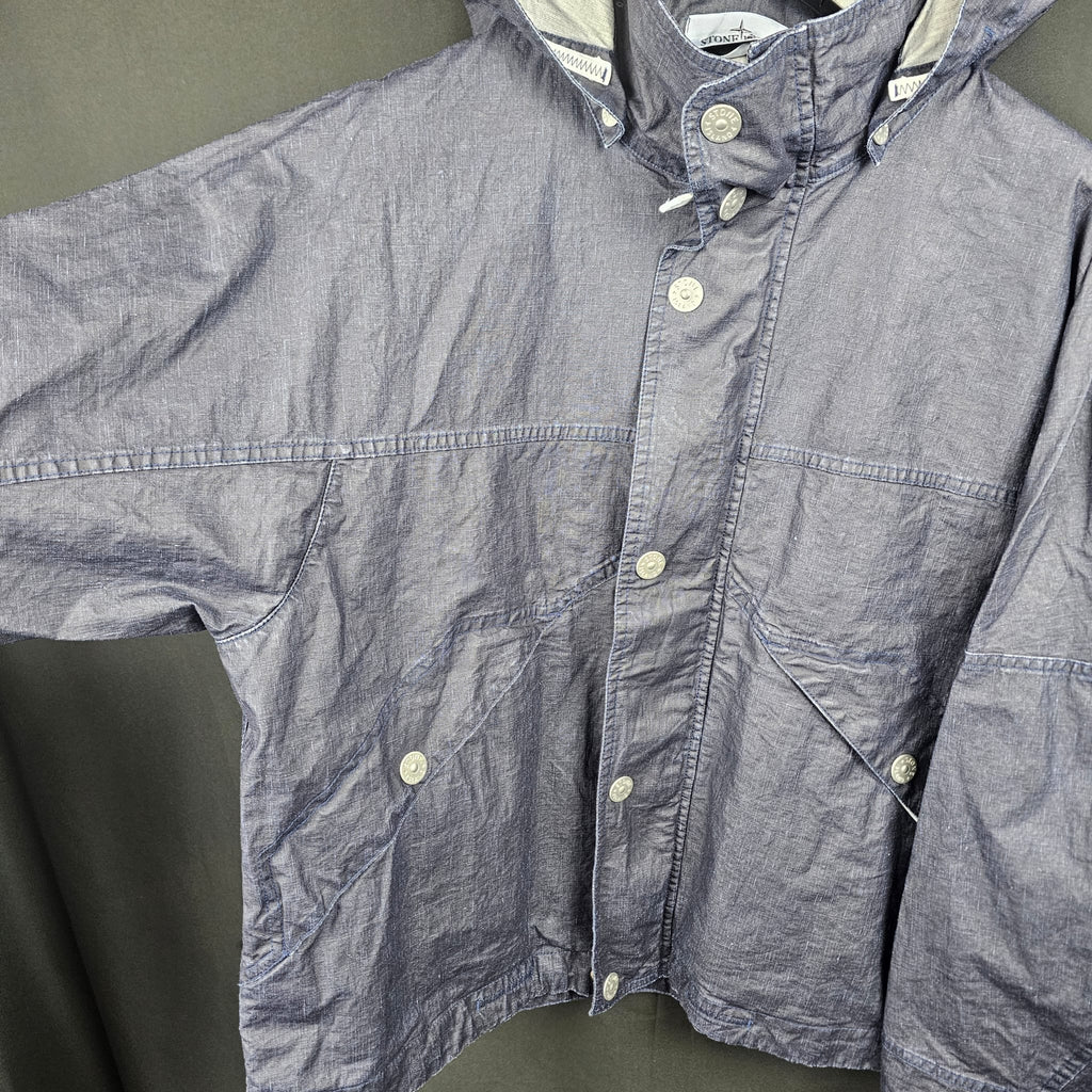 Stone Island Marina Detachable Hood Plated Lino Jacket